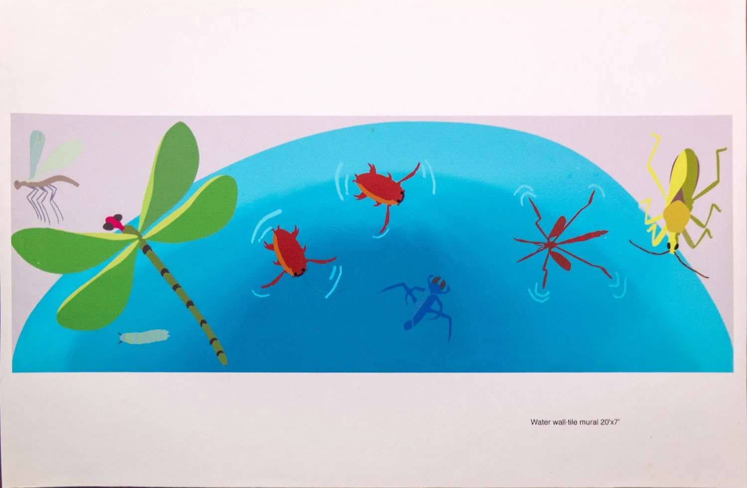 Drawing for Willow Lake Playground, wall, inkjet print, 8"x12"