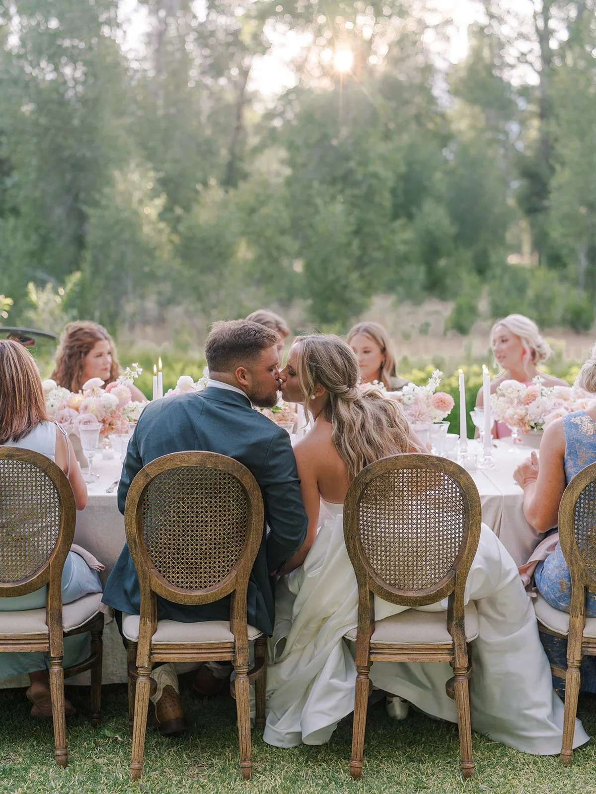 Kacey and Hudson at their intimate Jackson Hole micro wedding
