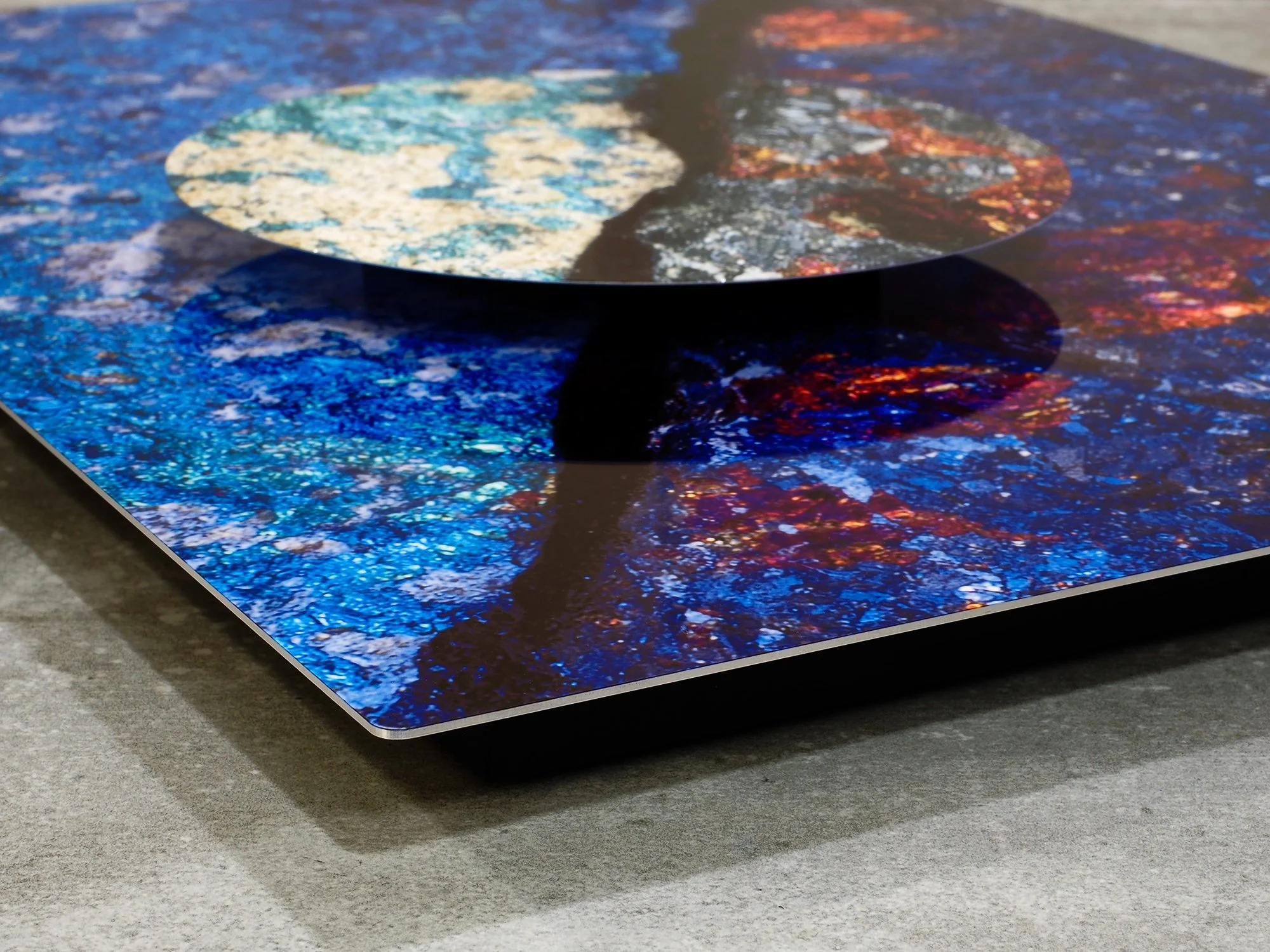 corner view of a 12 x 16 image of Sphalerite and Chalcopyrite