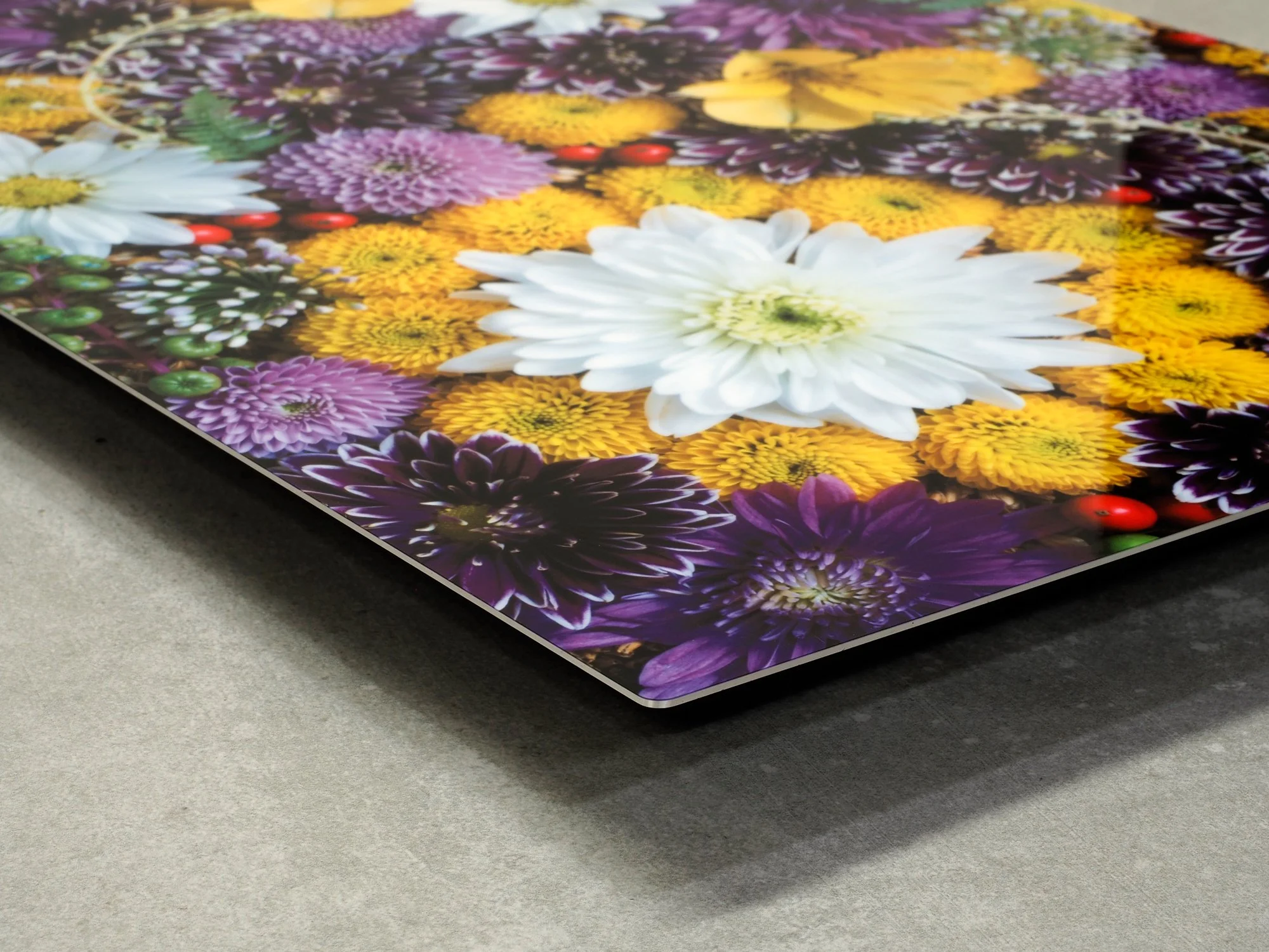 corner view of image of field of flowers