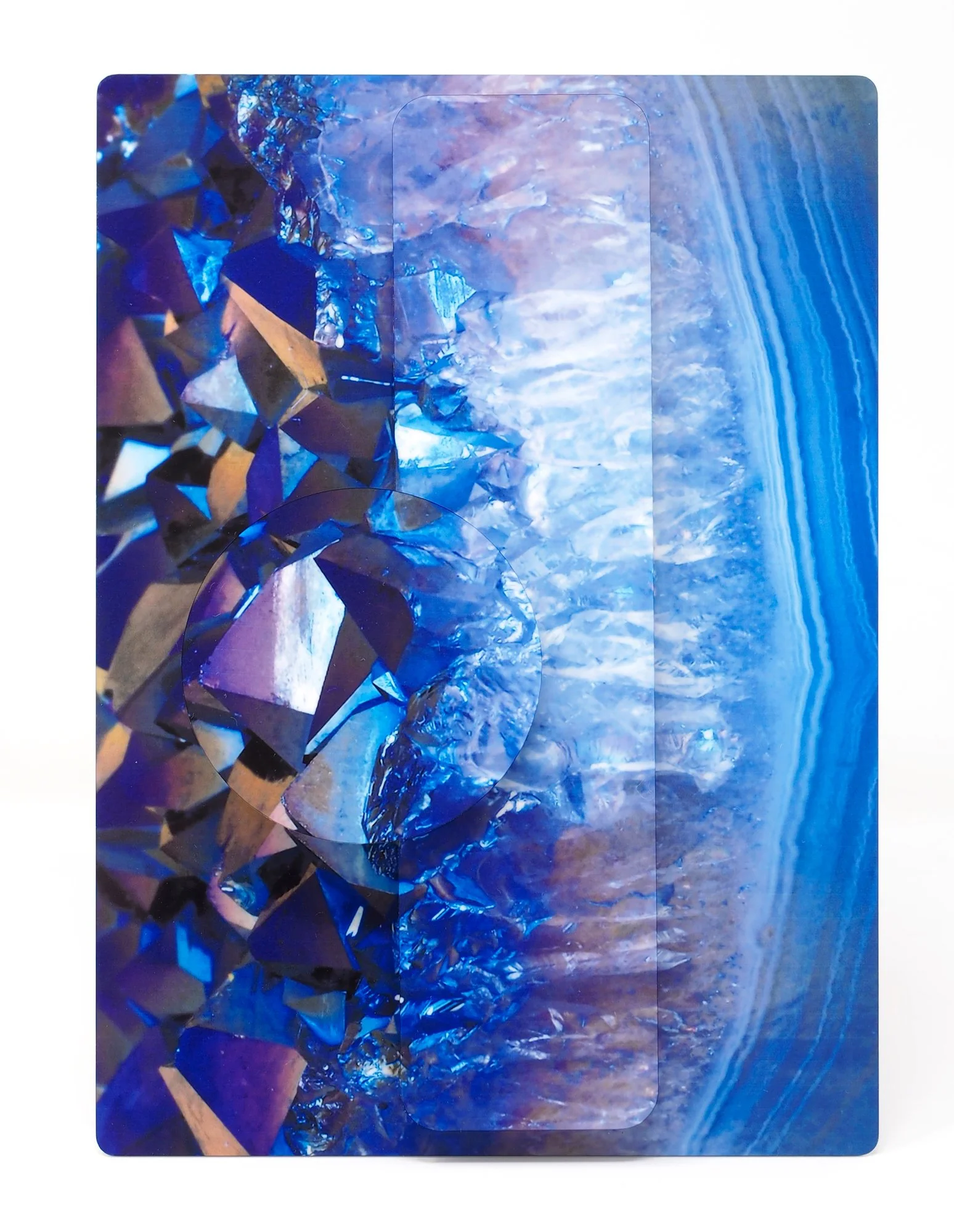 5 x 7 close-up image of a titanium coated amethyst