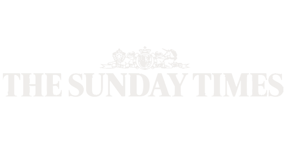 Logo of The Sunday Times newspaper in black and white with a royal crest above the text