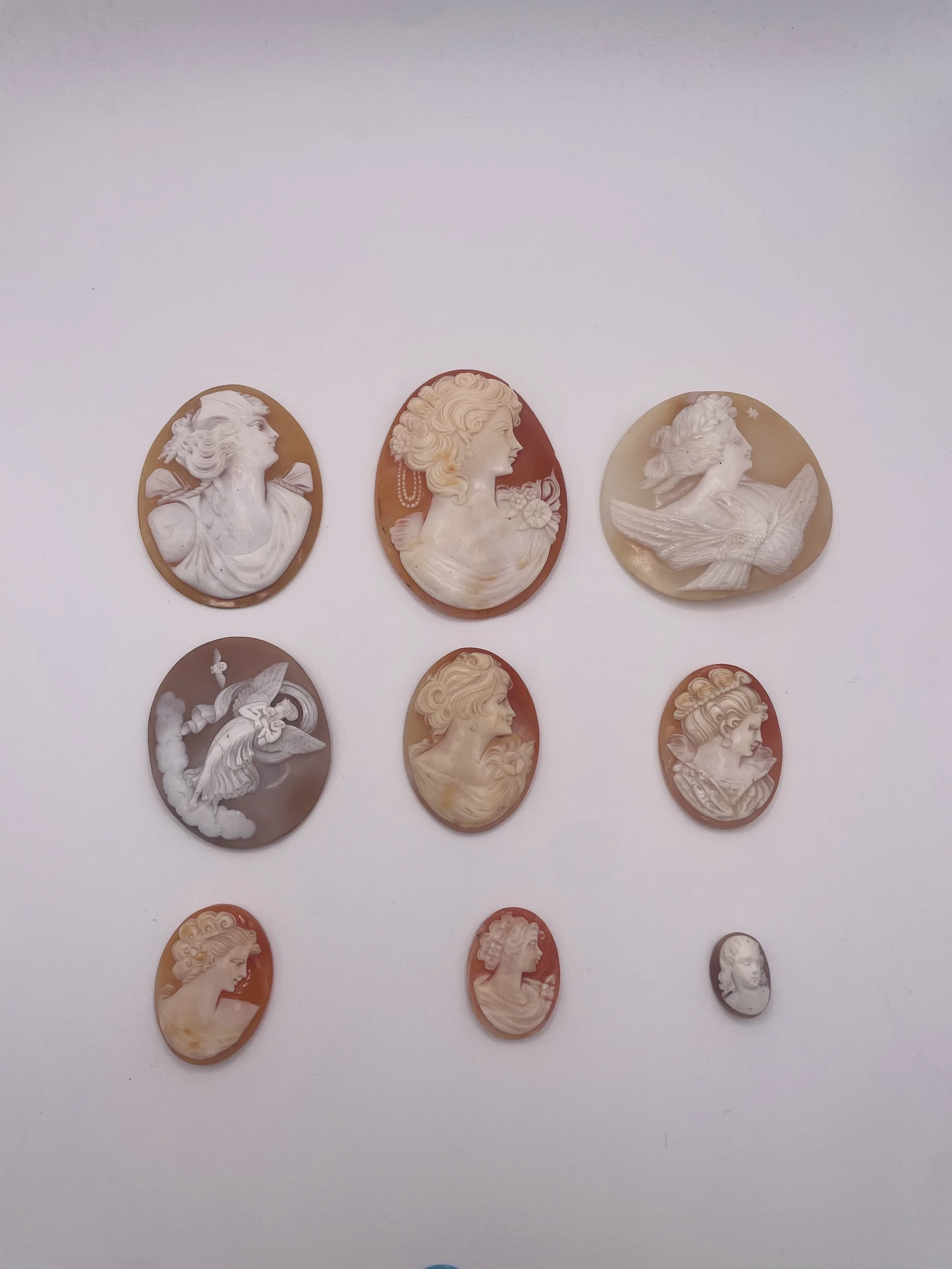 Vintage Cameo 50 Piece Set, Assorted Sizes