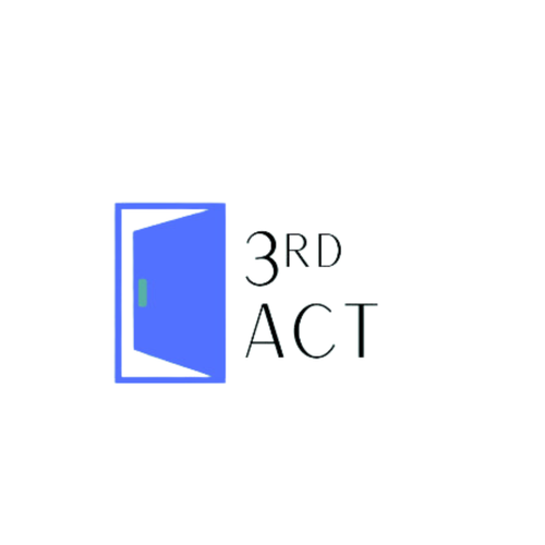 Logo with a blue door and the text '3RD ACT'