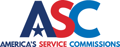 Logo of America's Service Commissions with large initials ASC and the full name below.
