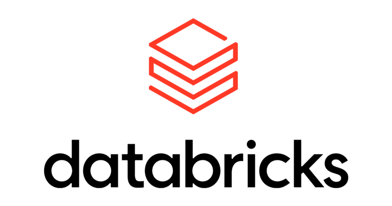 Data bricks logo with a stylized red stacked cube icon above the word "databricks" in black lowercase letters.