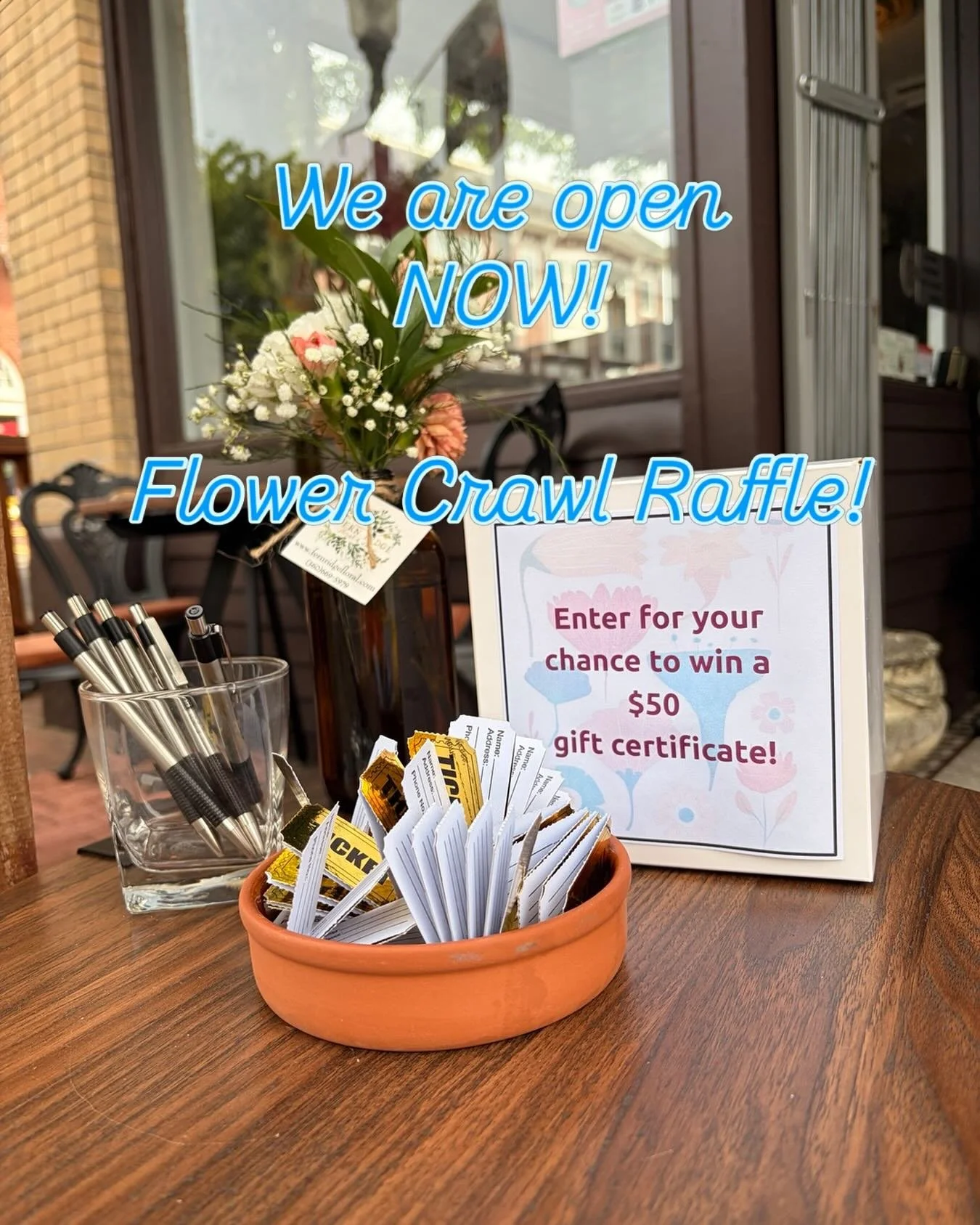 🌸 Downtown is blooming and so are we. 🌸

We&rsquo;re opening early today for the Flower Crawl in downtown &mdash; stop by for wine, tapas, and a little springtime magic. 🍷✨

And because wandering downtown should come with rewards&hellip; we&rsquo;