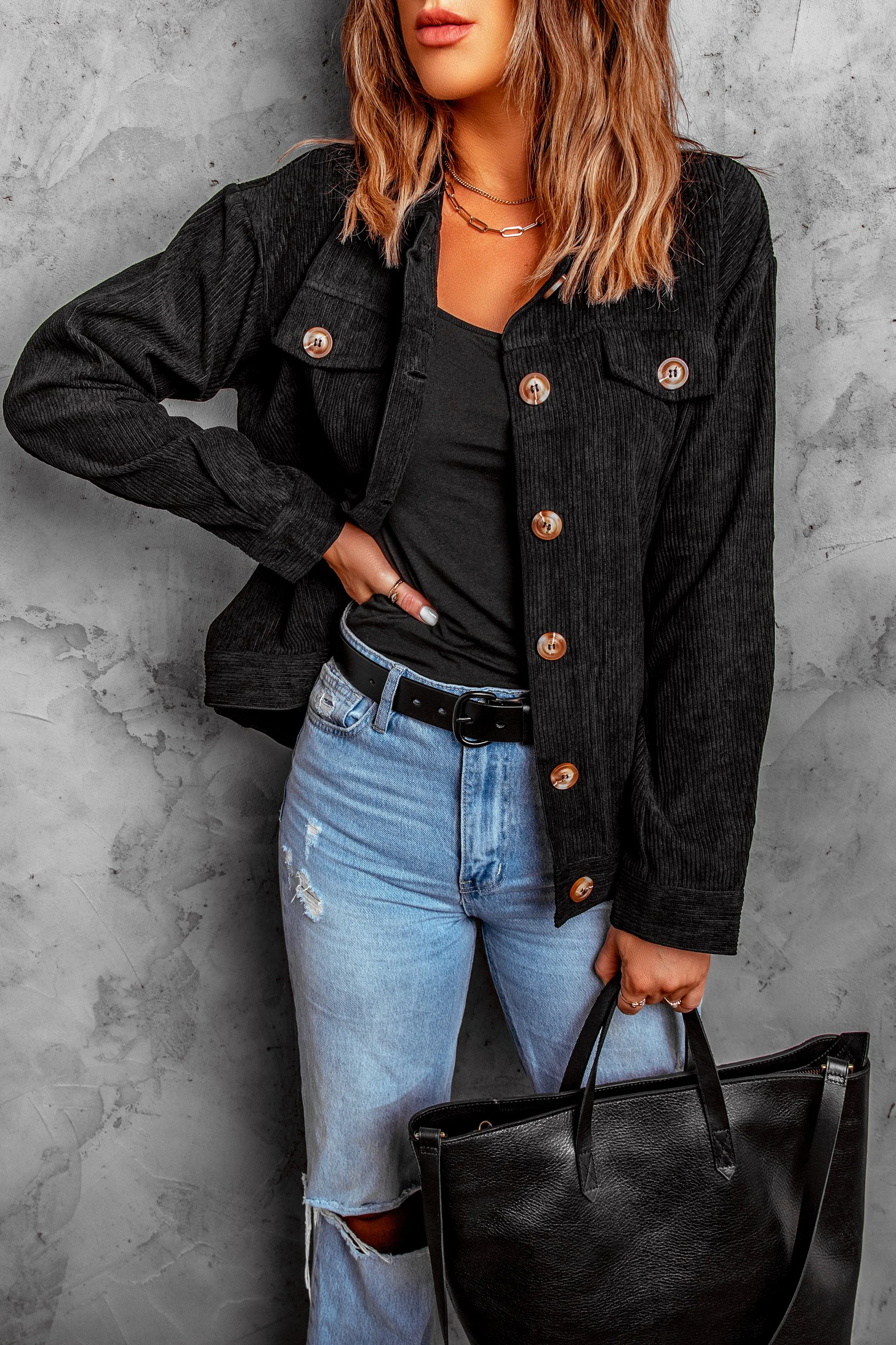 black ribbed button jacket 1- CREO2021 DEAR LOVER.jpg