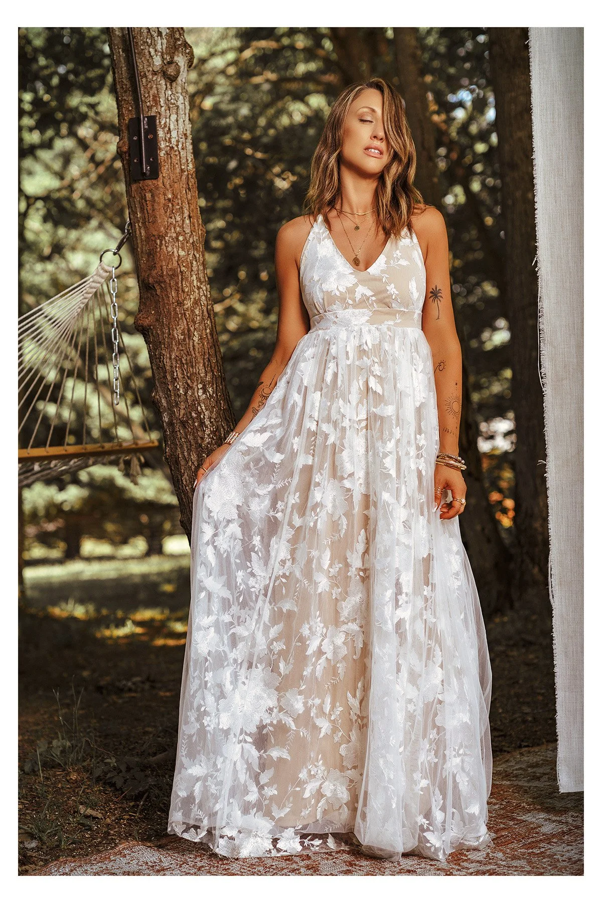 bohemian wedding dress image 