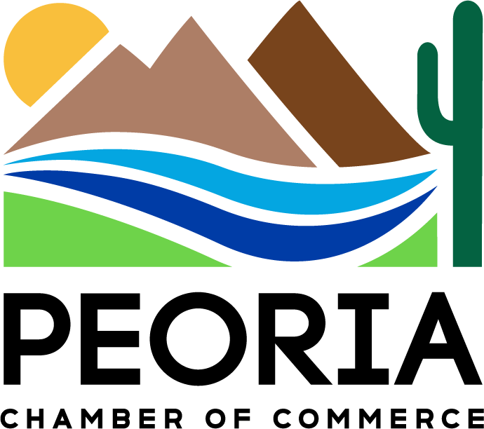 Stylized desert landscape with yellow sun, brown mountains, blue river, green grass, and a cactus.