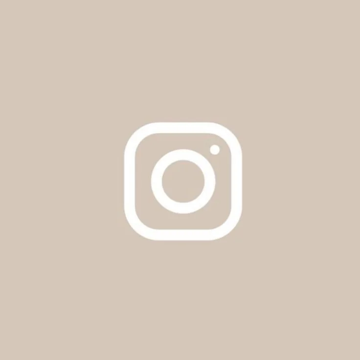 Instagram logo icon on a beige background