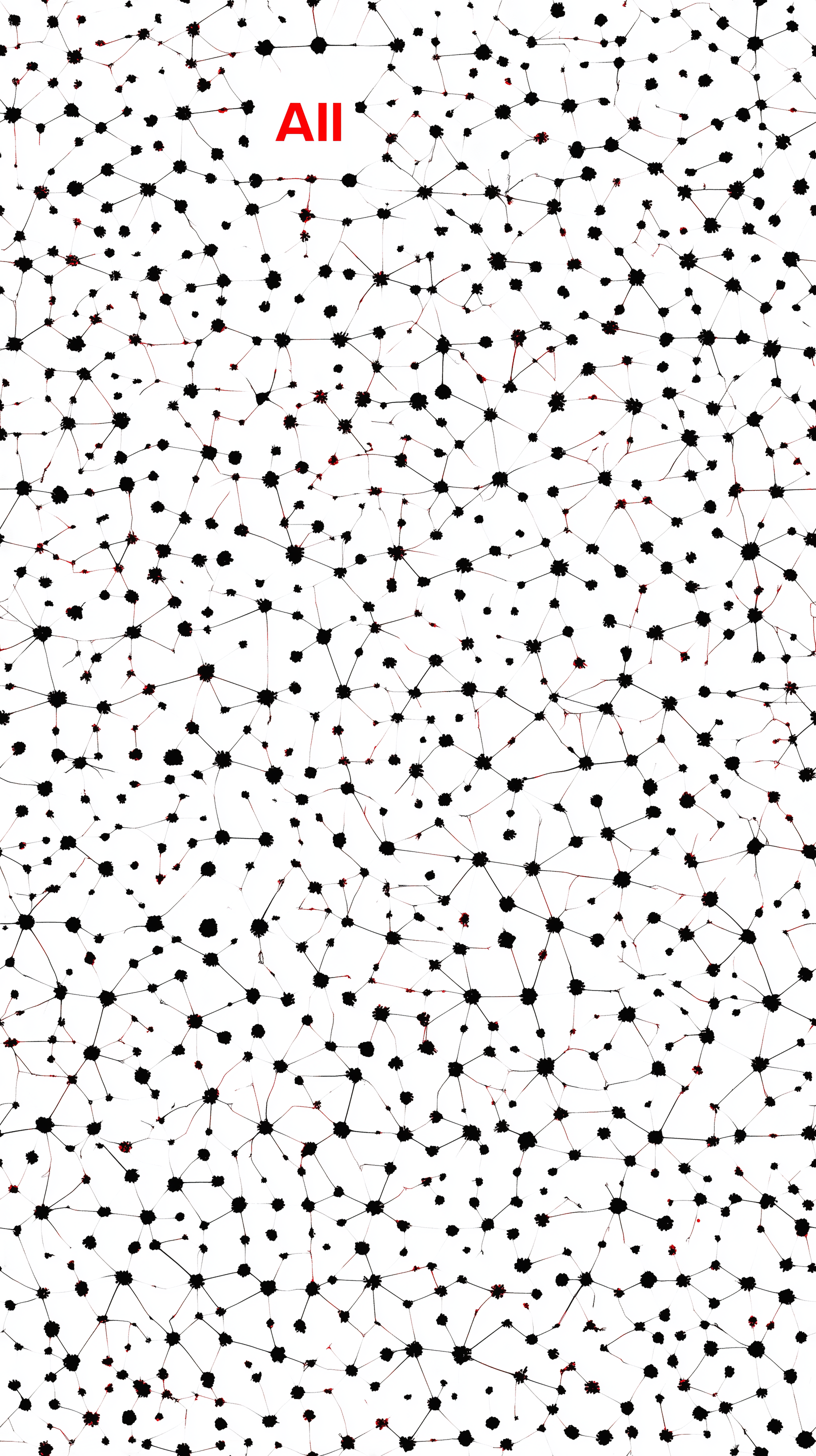 Illustration of a neural network or interconnected nodes, with the word 'All' highlighted in red in the top left corner.