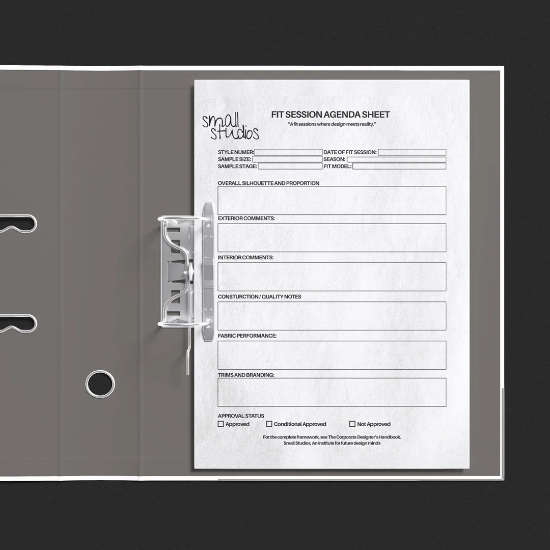 Fit Session Agenda Sheet