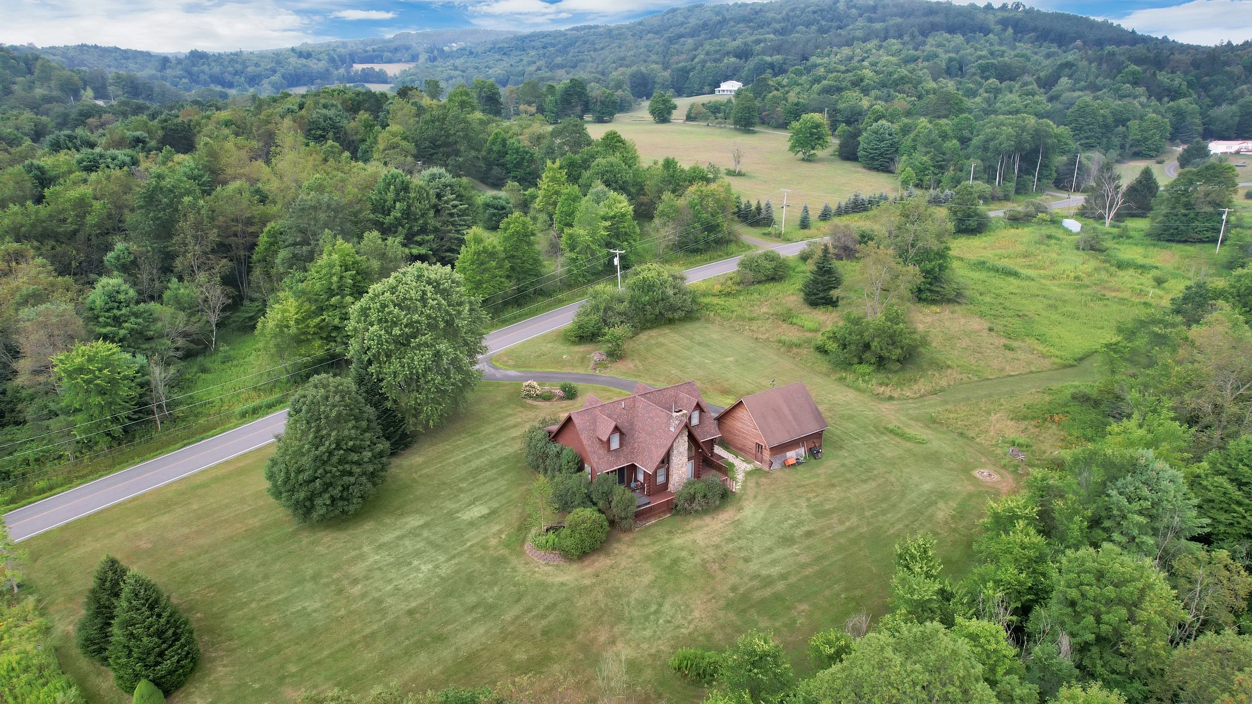 Aerial view of real estate property in upstate NEW YORK