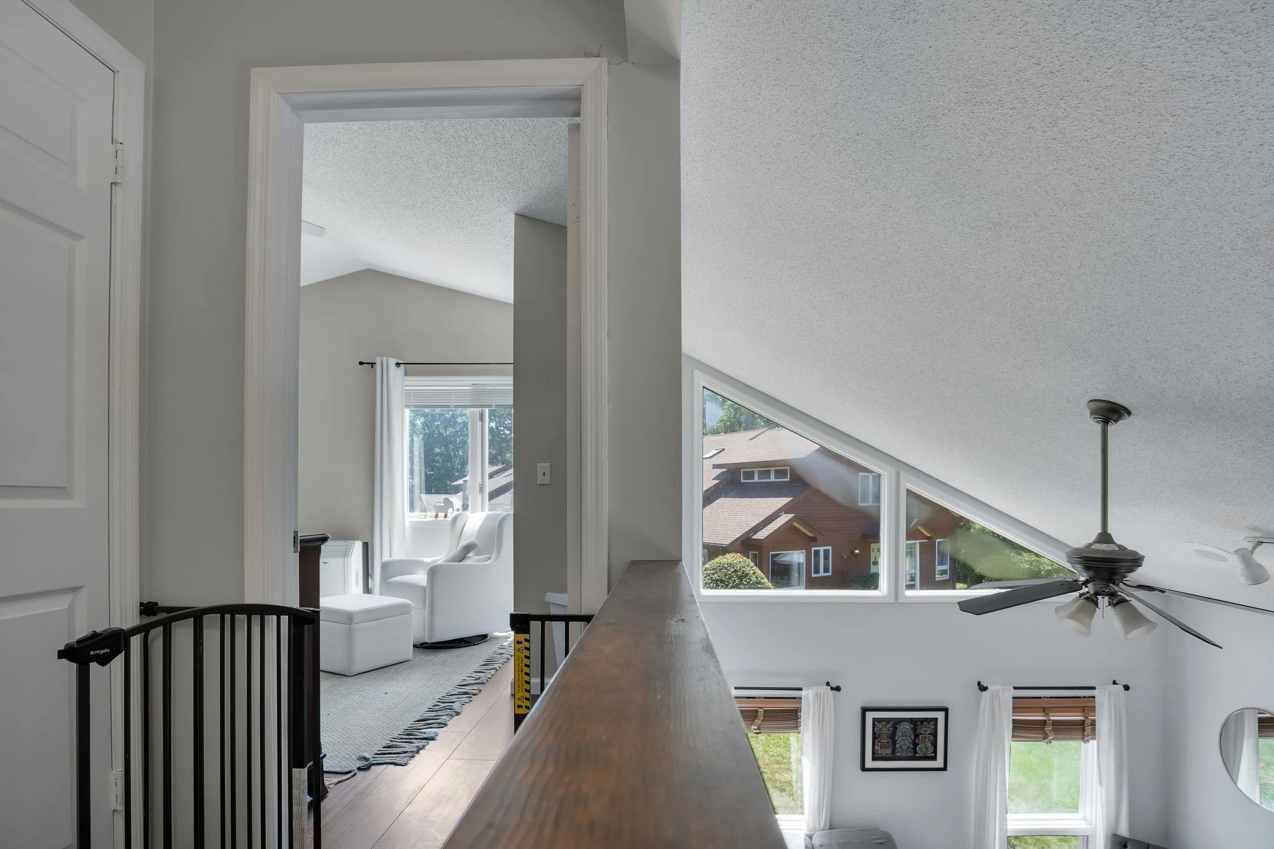 Second floor hall open to below