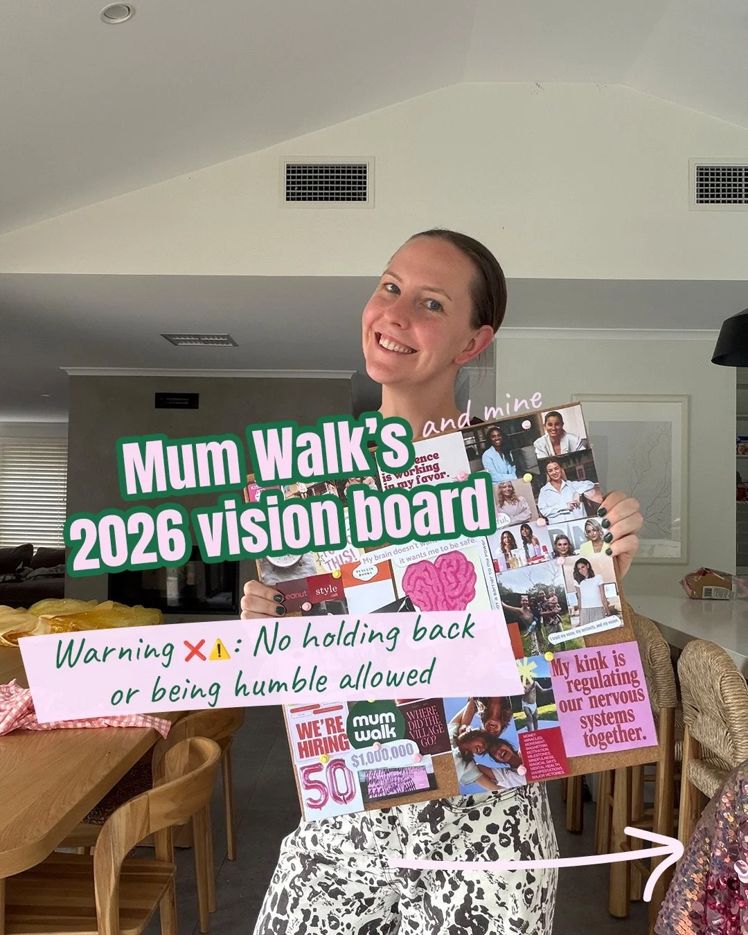 Will I fail in front of you all, or will Mum Walk fly in 2026? 😬🤔🤞

During my toddlers nap I started making my vision board for 2026.

Quickly it stopped being about me and became a Mum Walk vision board.

Because so much of what stretches me, cha