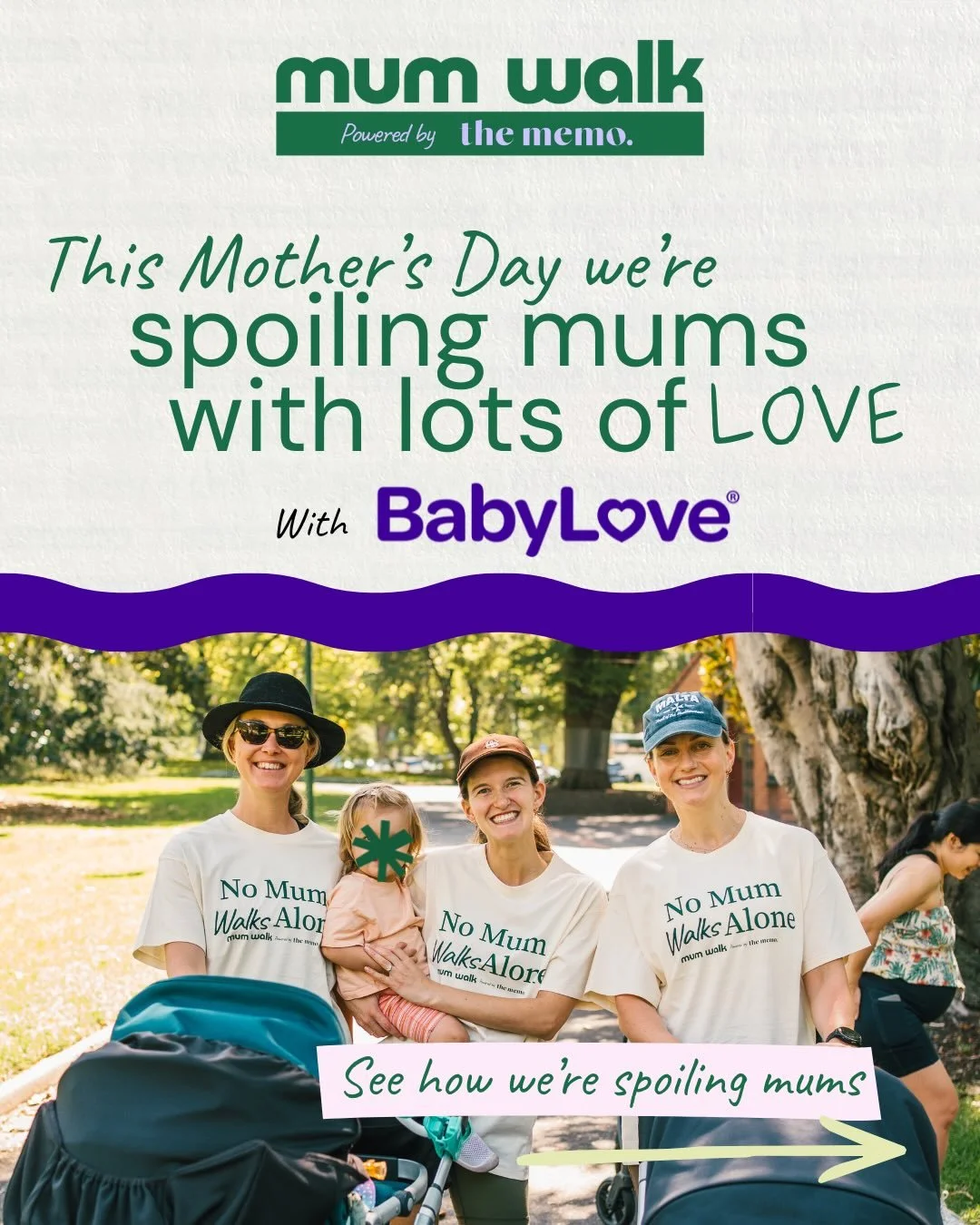 This Mother&rsquo;s Day, @mumwalkorg is showering mums with lots of love with @babylovenappies 🥹💖🎁

To celebrate @babylovenappies becoming our official supporting partner helping to bring Mum Walks to thousands of mums across australia, we&rsquo;r