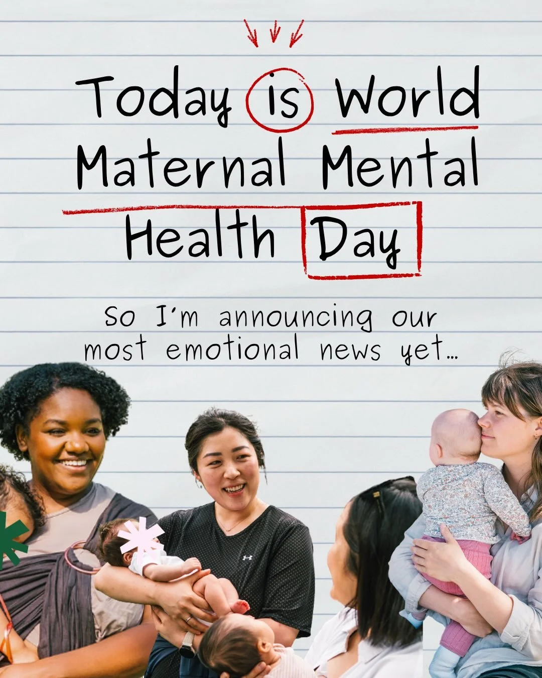 When I was struggling, I had no idea I could access free support. Now, I want to make sure more mums know that support is always available &hearts;️

I can&rsquo;t think of a better way to mark World Maternal Mental Health Day, than to announce @mumw