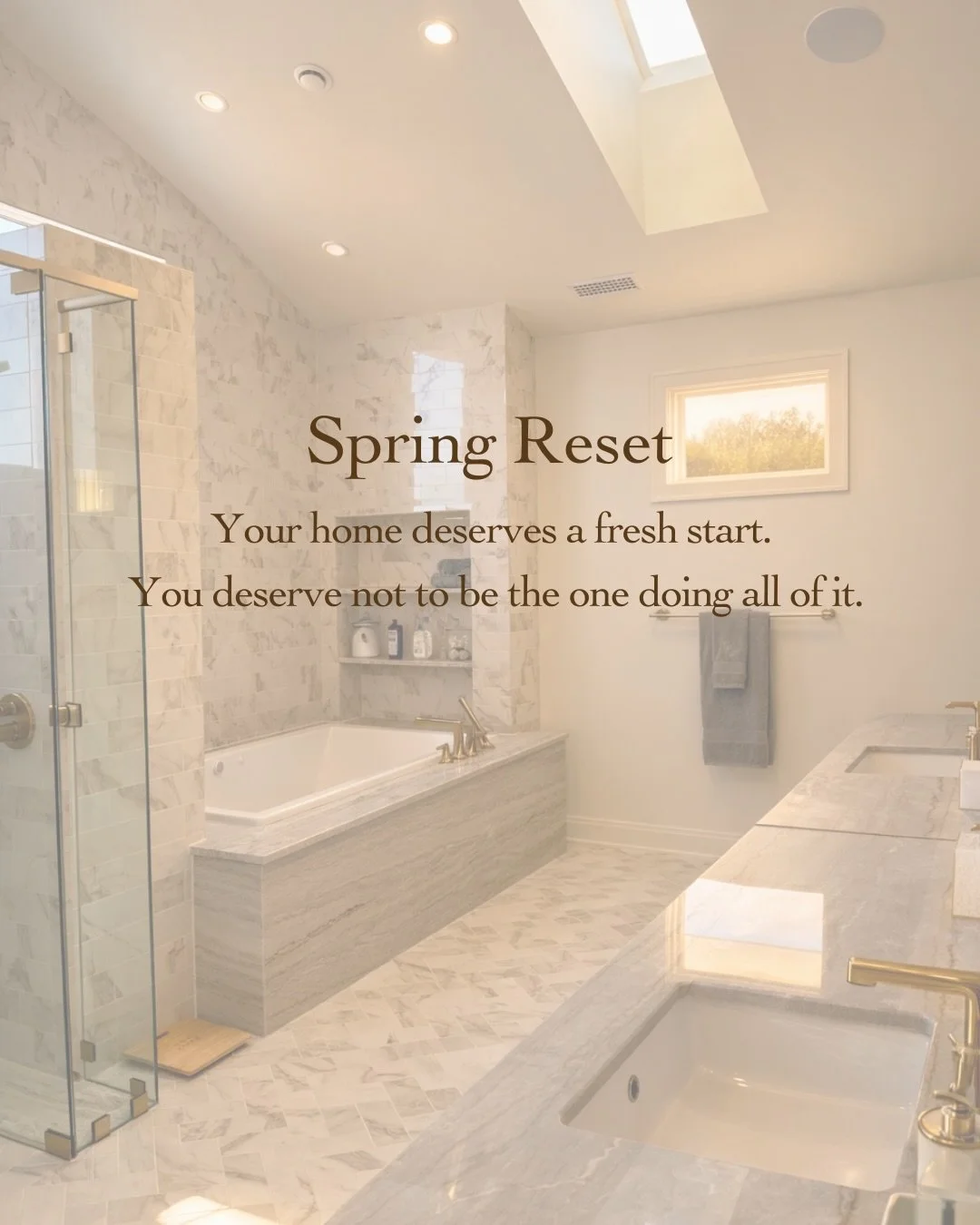 Spring cleaning sounds simple.
 
Until you&rsquo;re staring at a closet you&rsquo;ve avoided since October.
 
Here&rsquo;s what a spring reset with us actually looks like:
 
 &rarr; Closet sort + reorganize
 &rarr; Pantry + kitchen reset
 &rarr; Drop