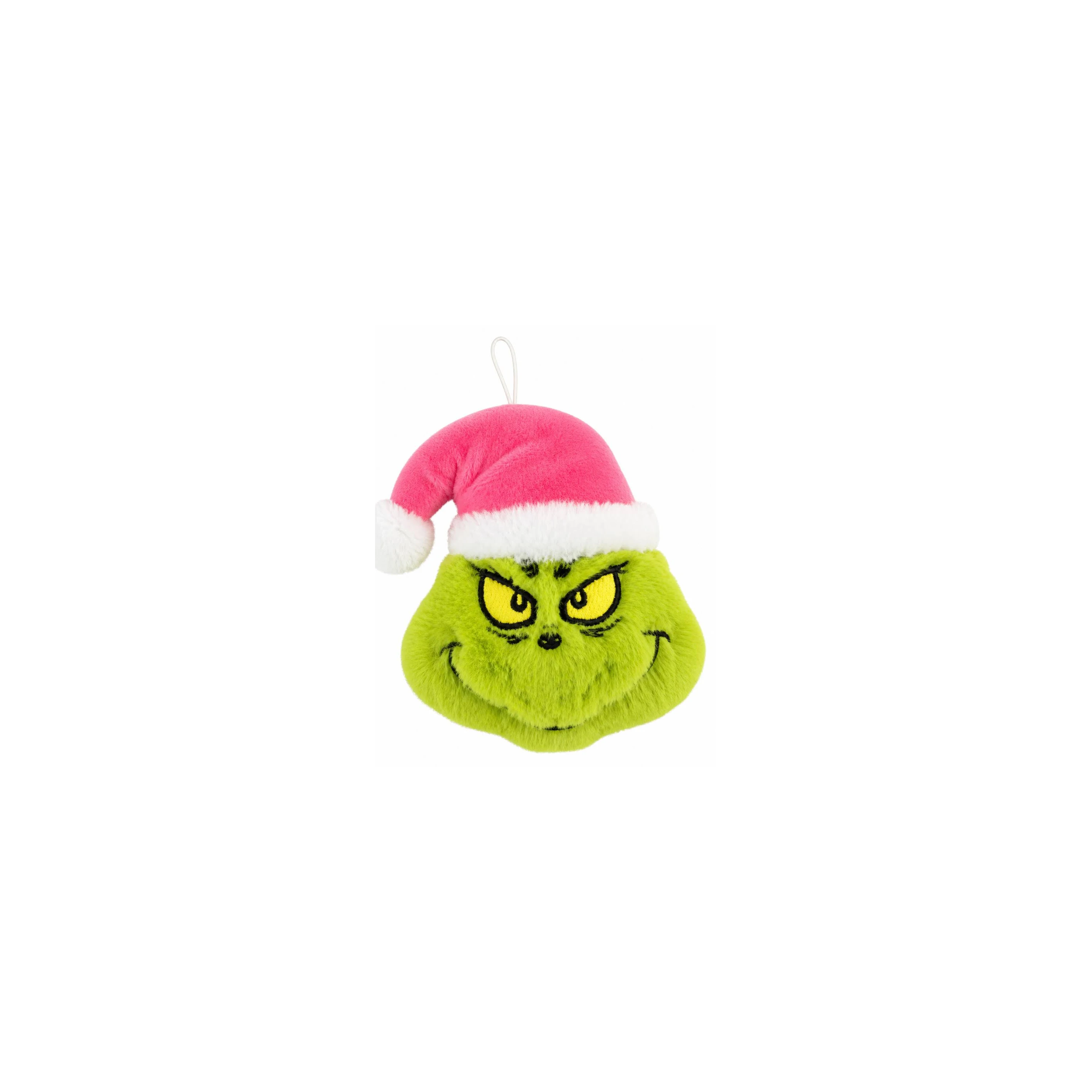 Hanging Pink Grinch Hat Plush Head