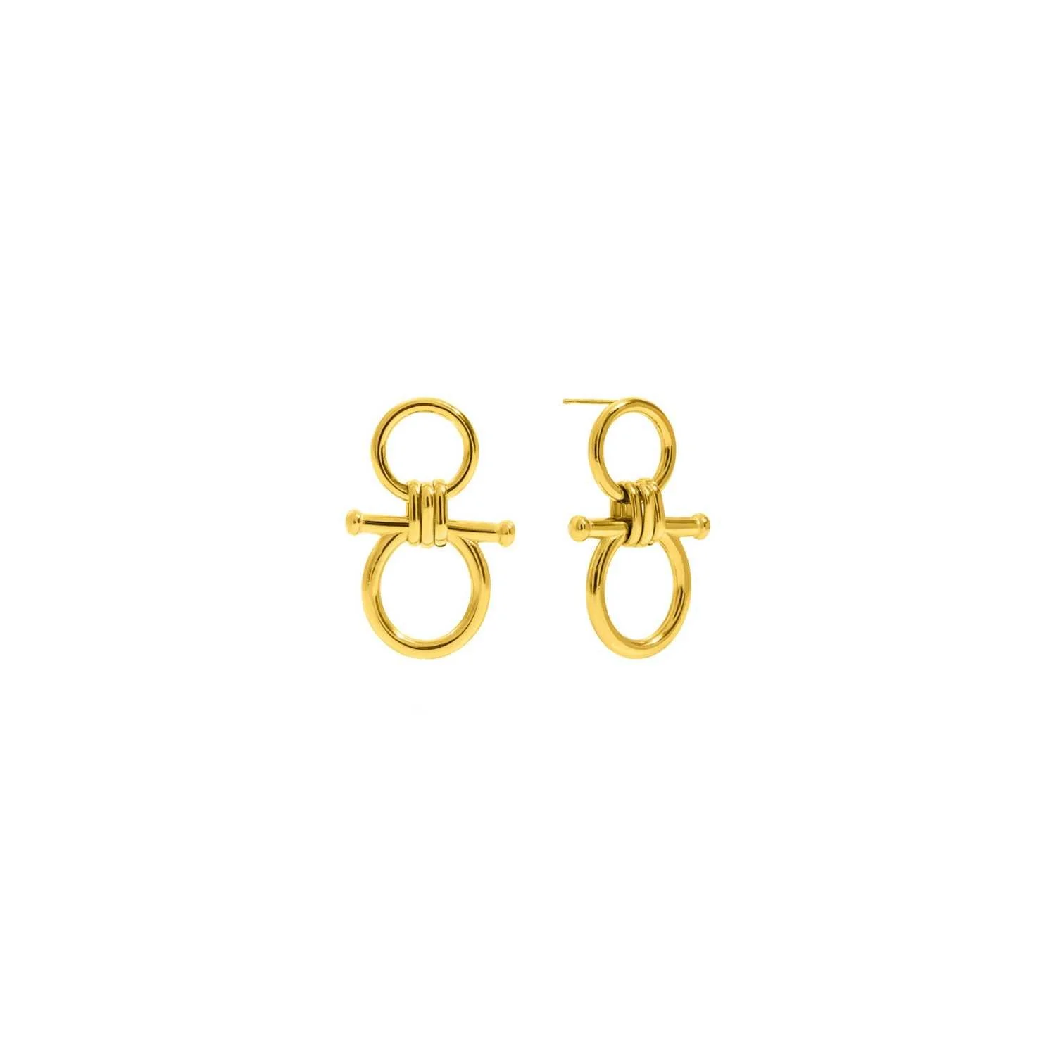 Triple Knot Earrings Gold