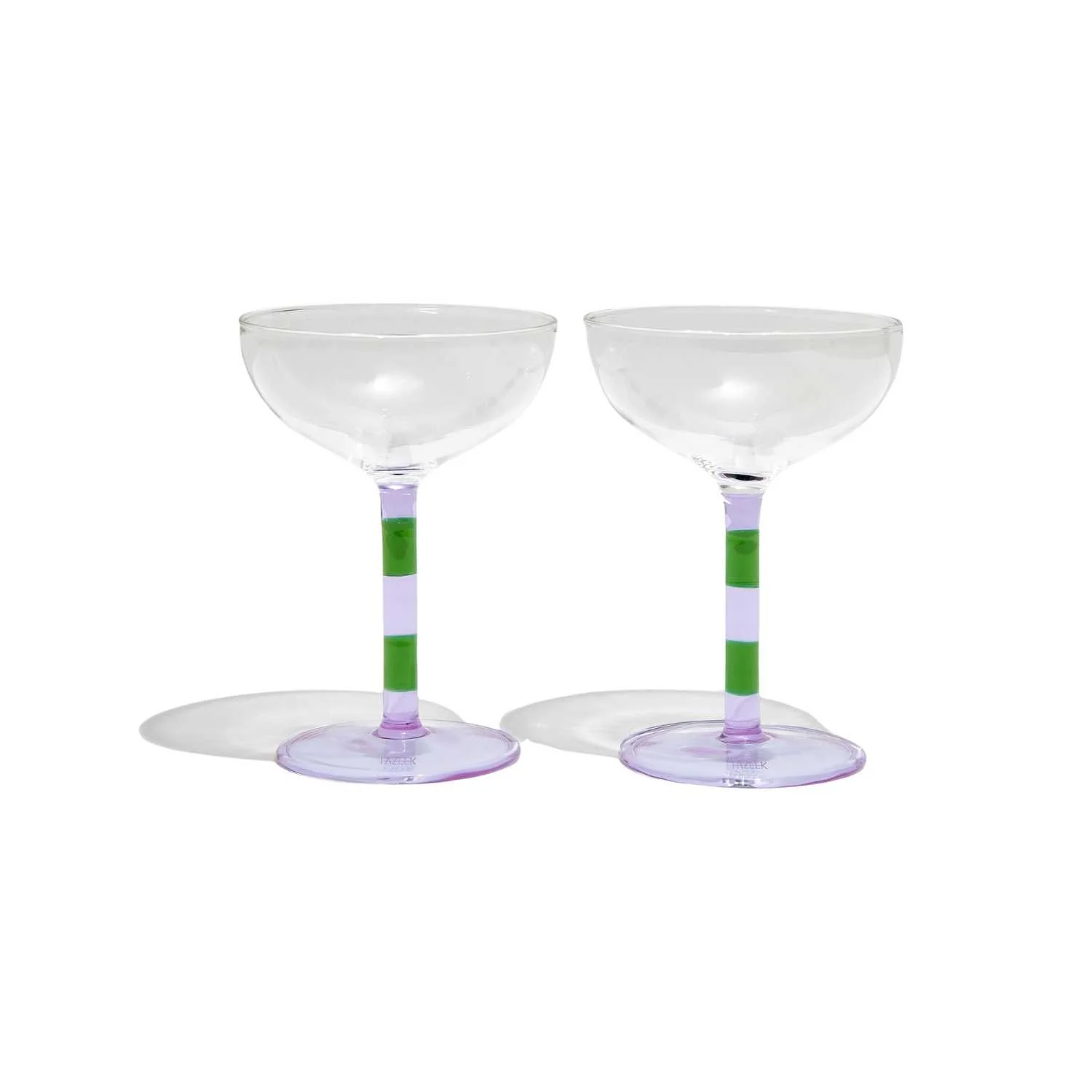 Striped Coupe Glasses