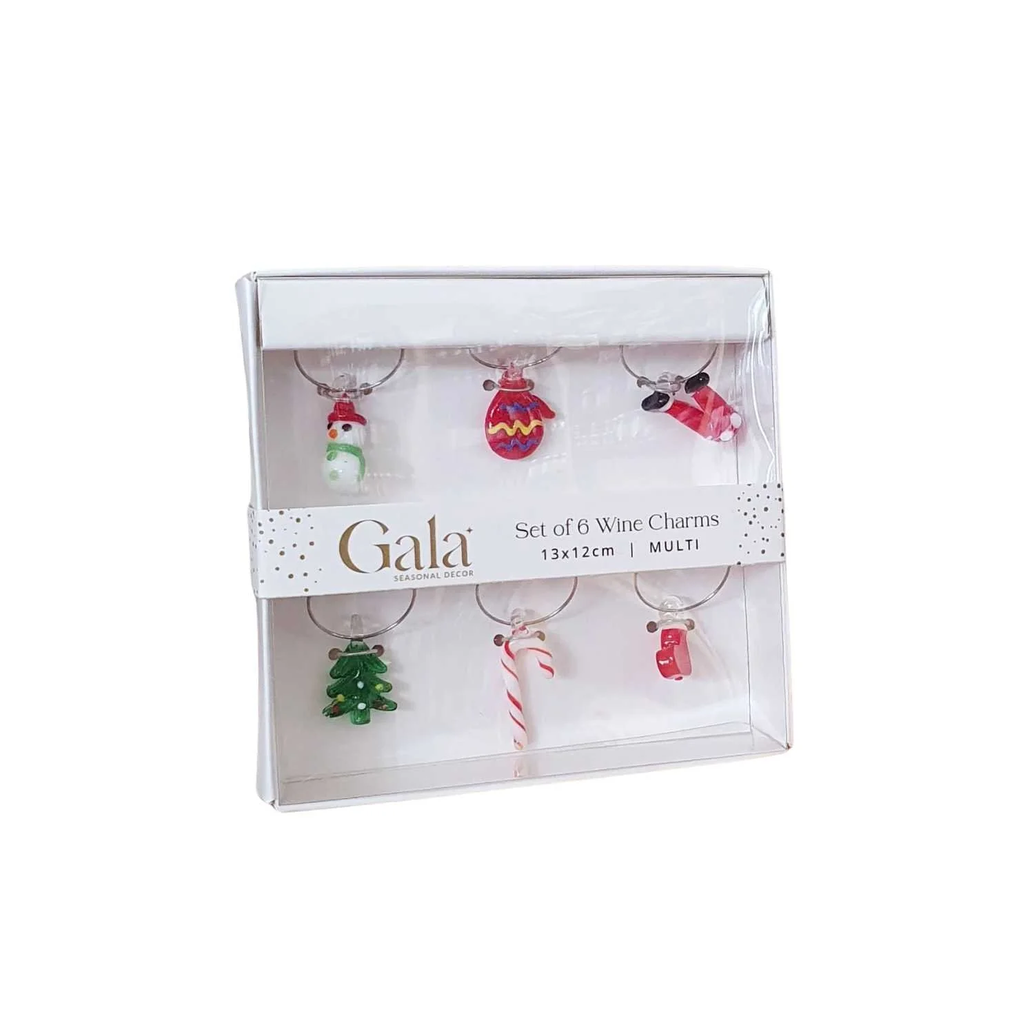 Christmas Wine Charms (Set of 6)