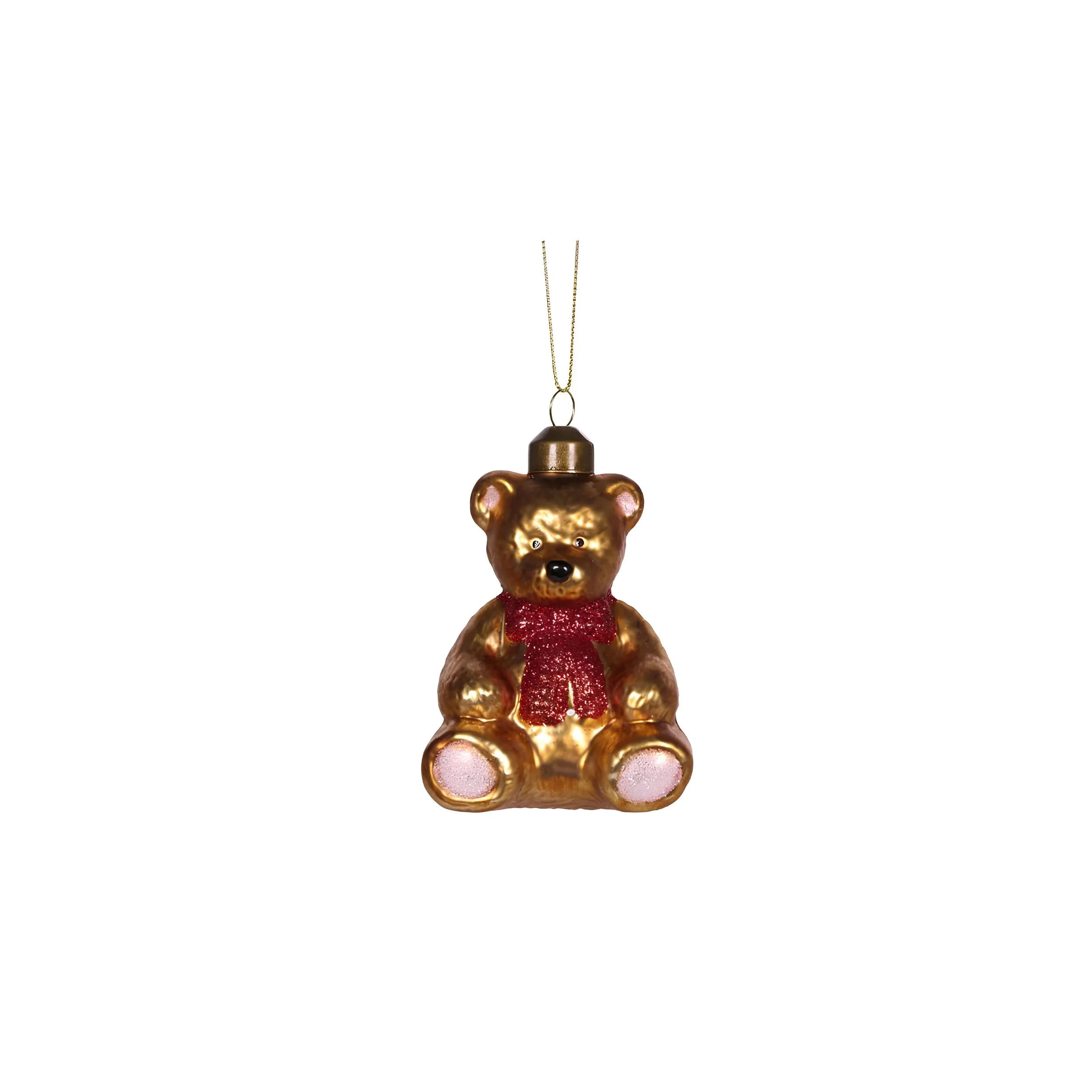 Retro Bear with Bow Ornament