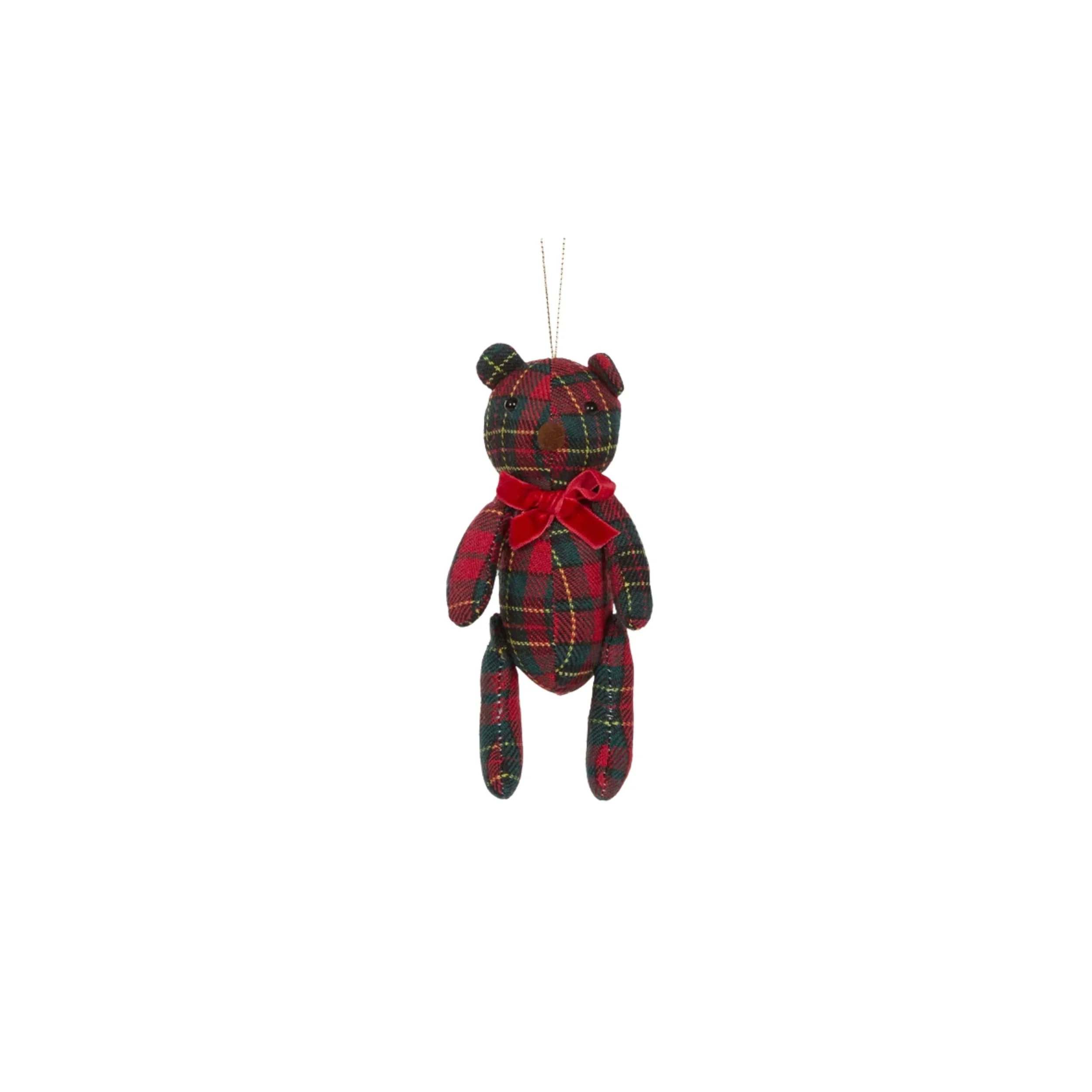 13cm Plaid Hanging Teddy Bear
