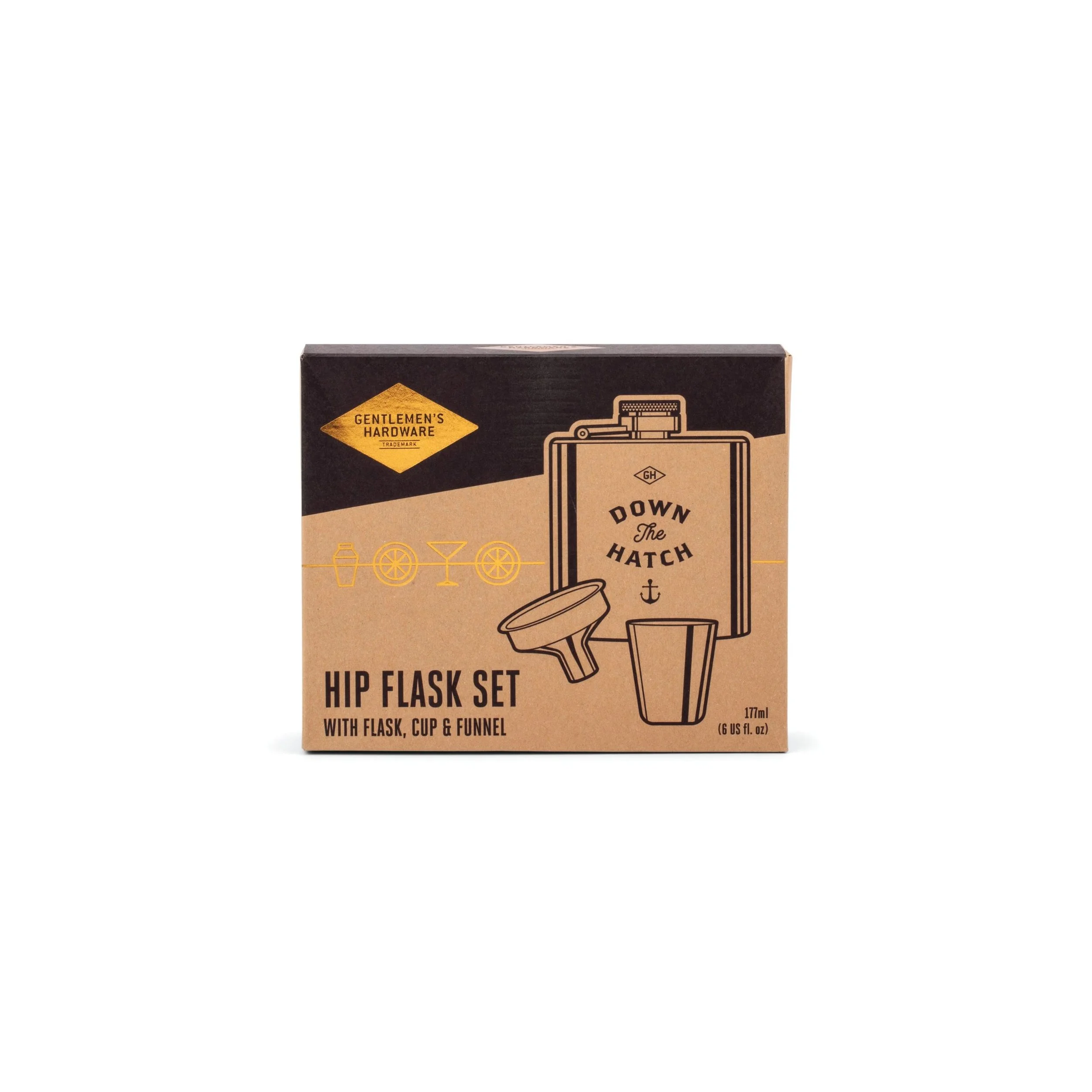 Gentlemen's Hardware Hip Flask Set