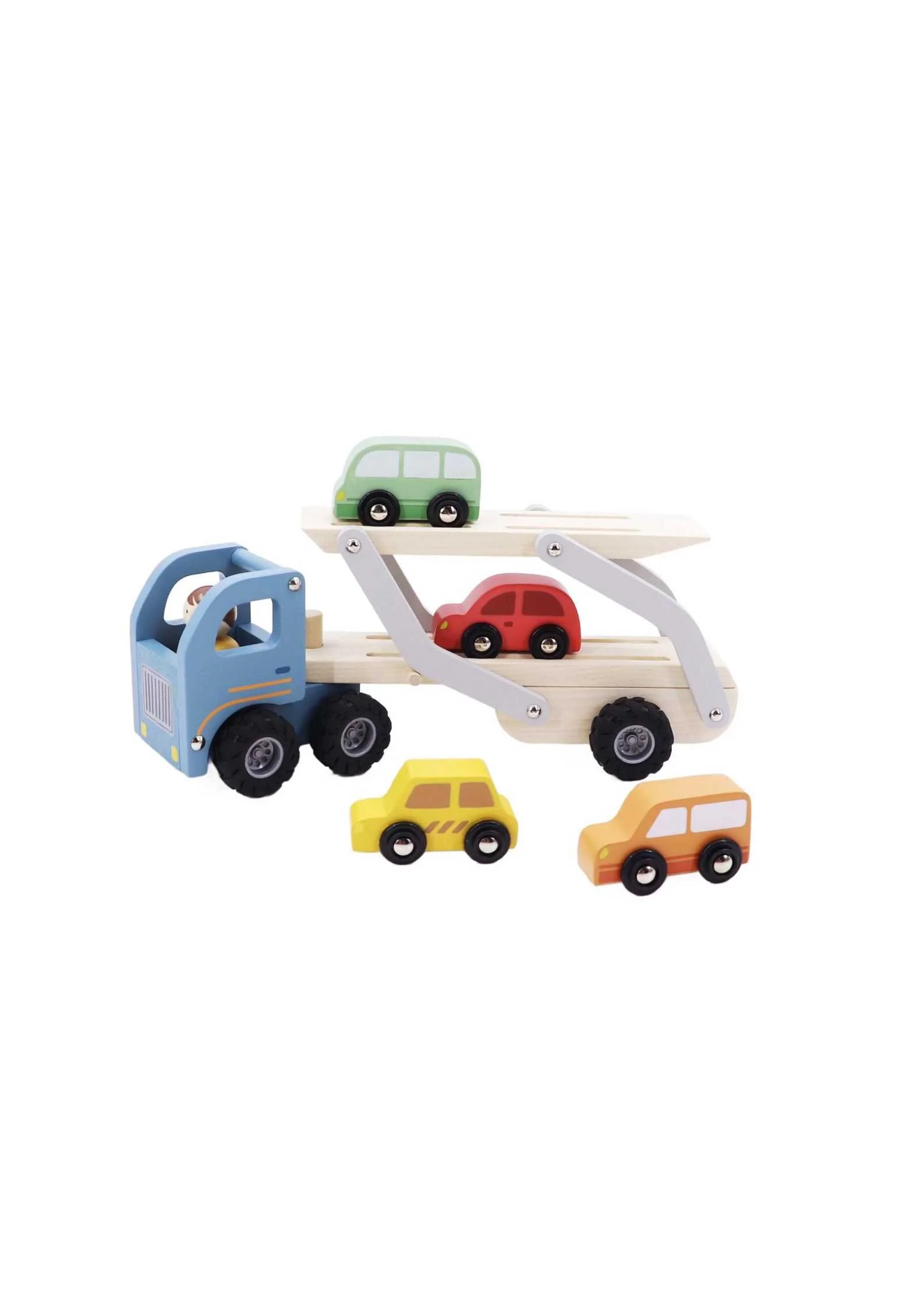 Wooden Car Carrier With Cars