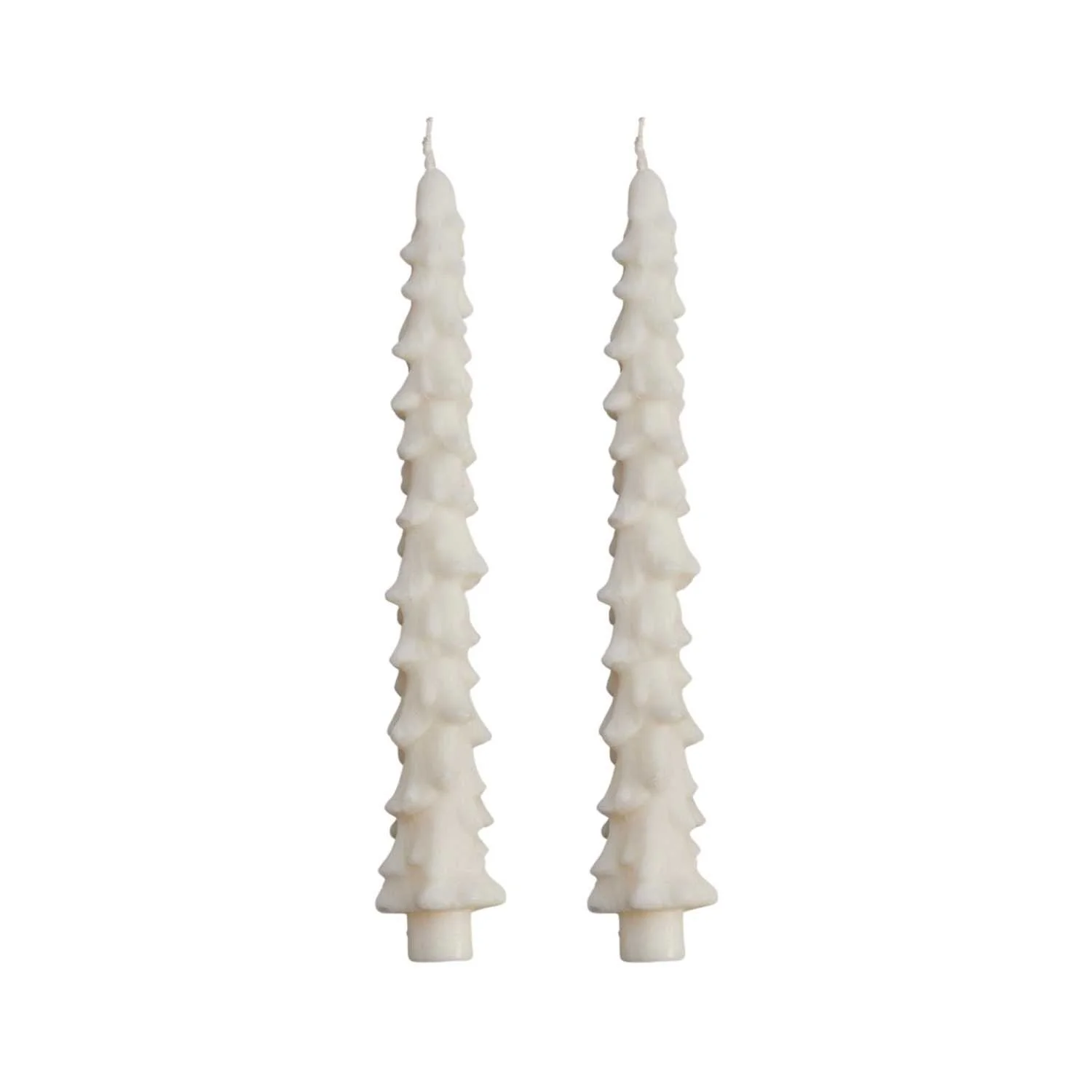 Christmas Tree Stick Candle White (Set of 2)
