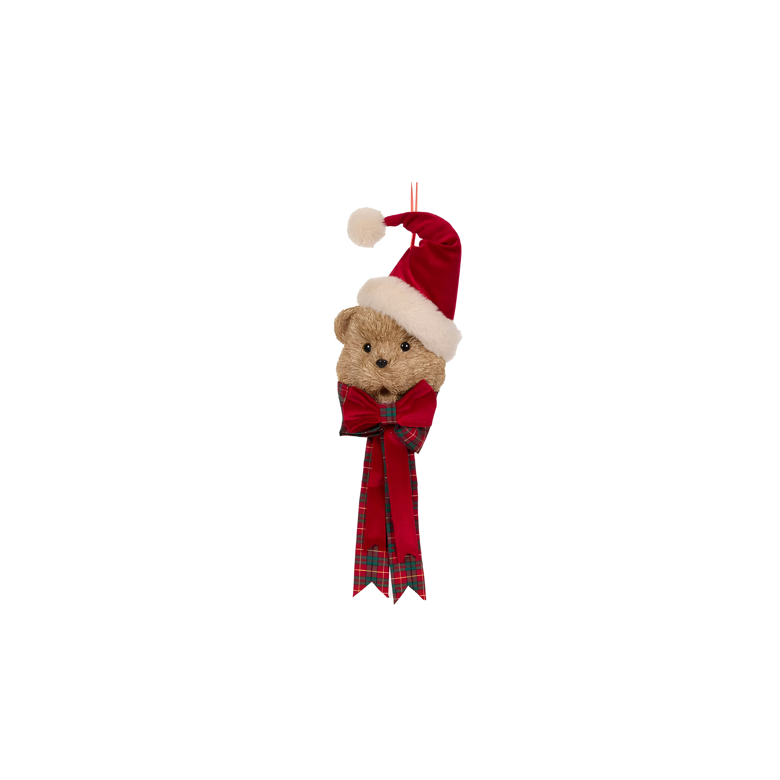 Baba Tartan Teddy Face Hanging