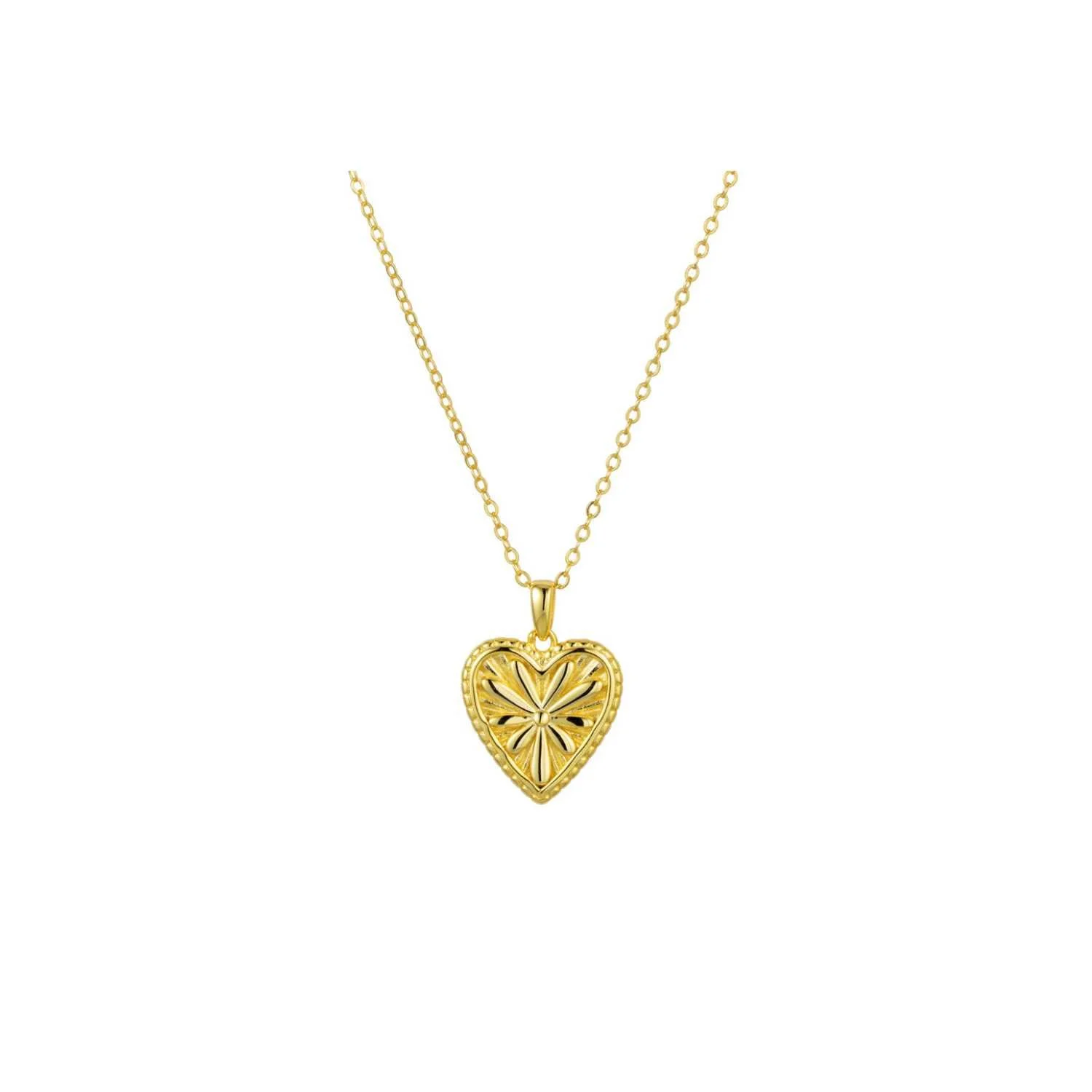 Heart Pendant Necklace Gold