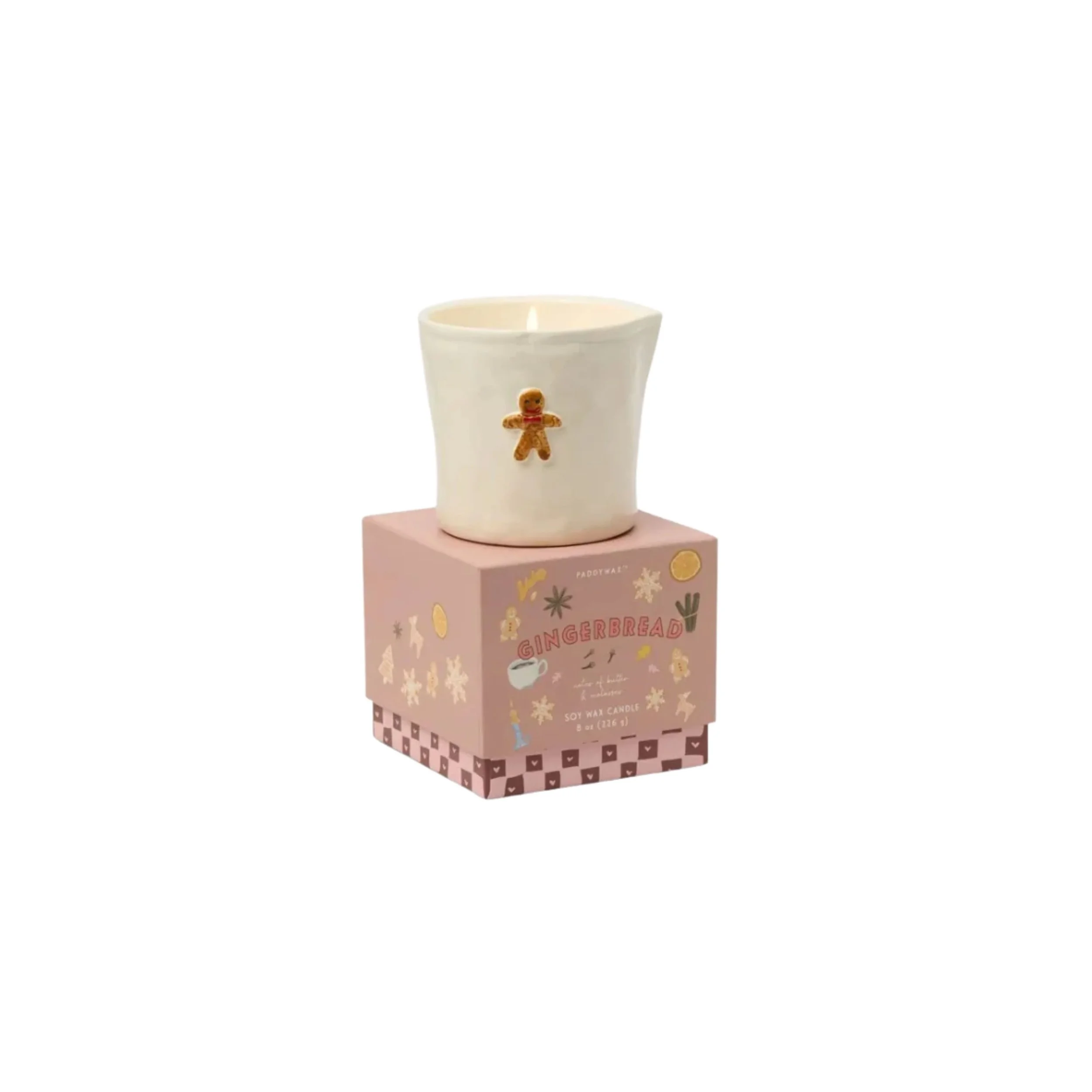 Gingerbread Ceramic Candle