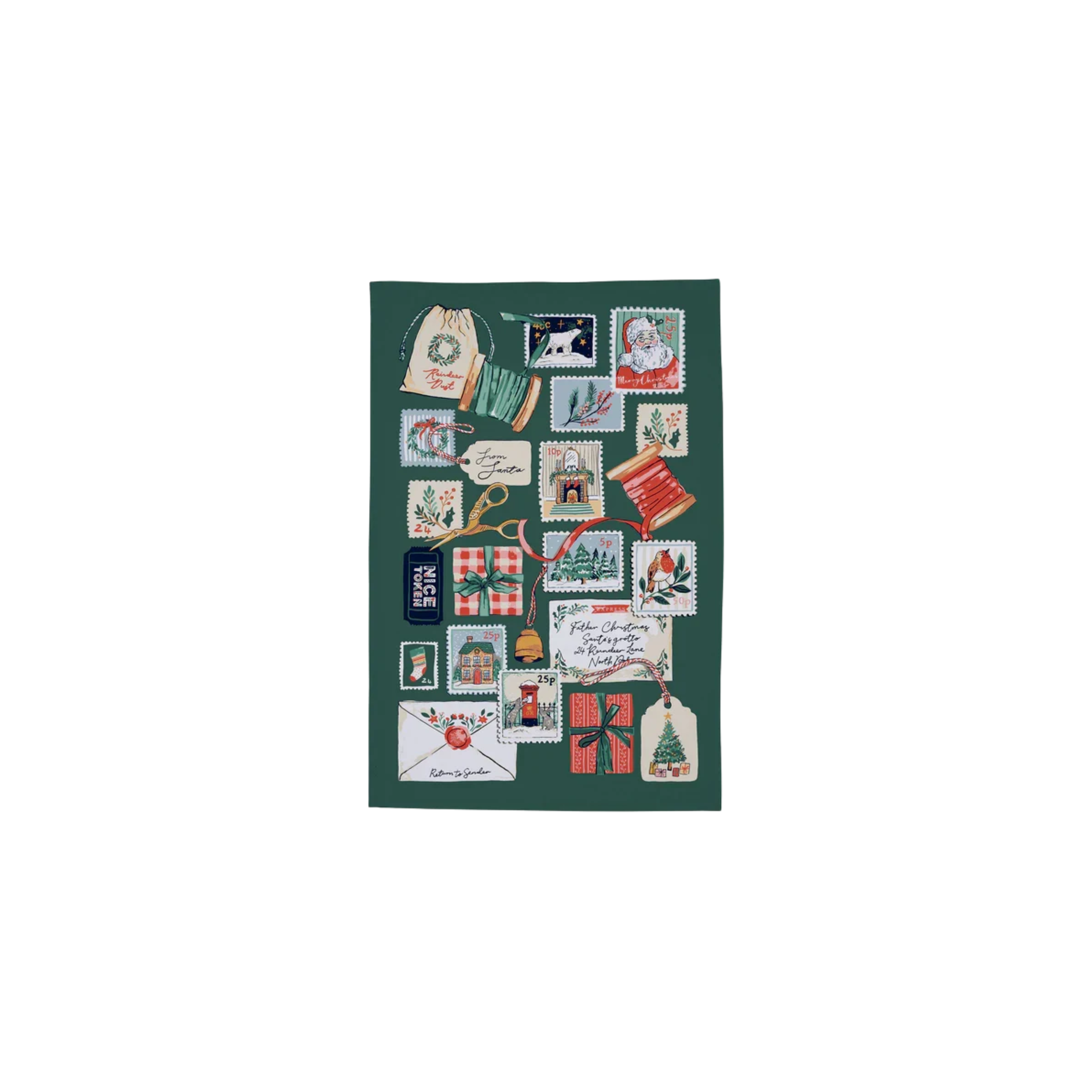 Letters to Santa Tea Towel