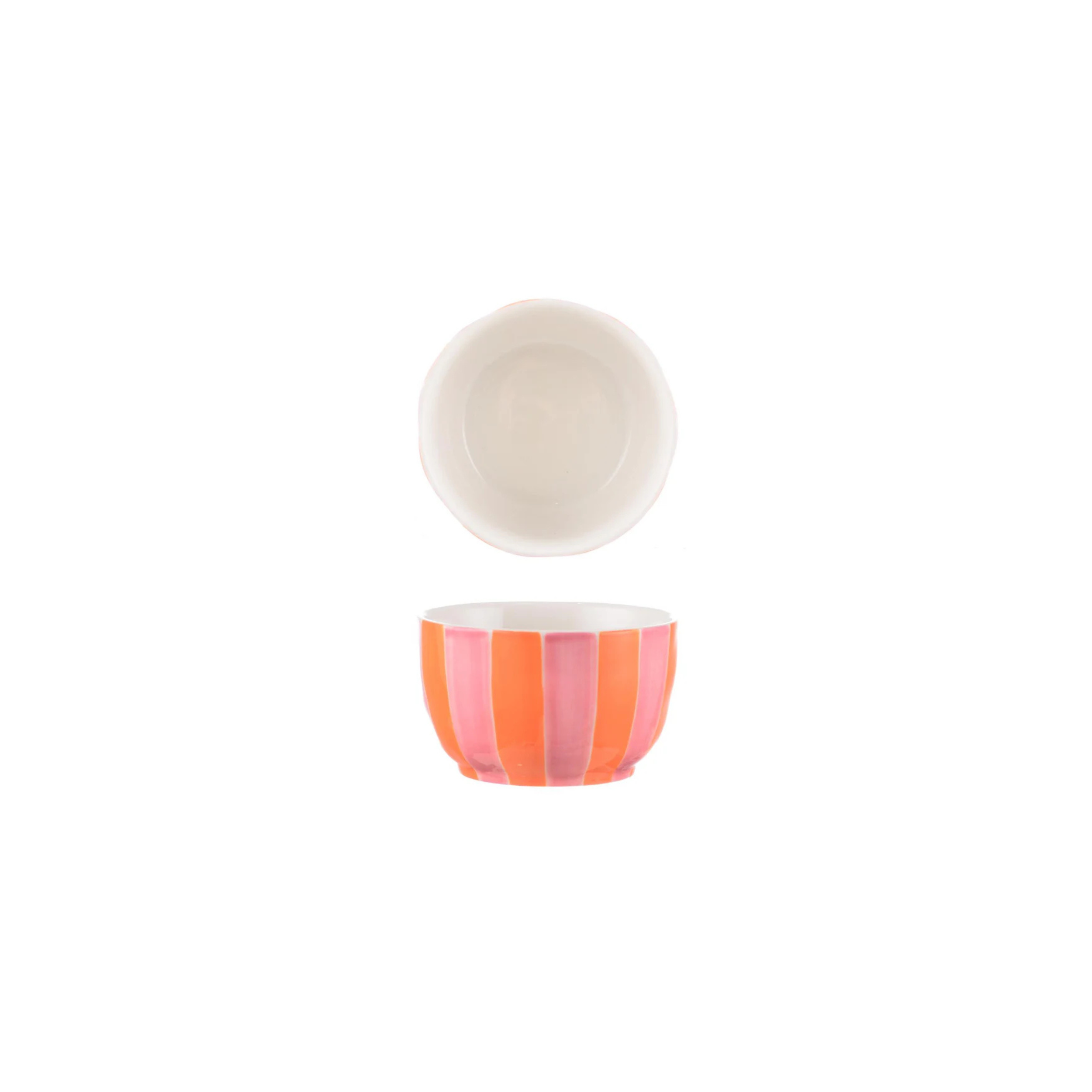 Small Bowl Pink and Orange Stripe