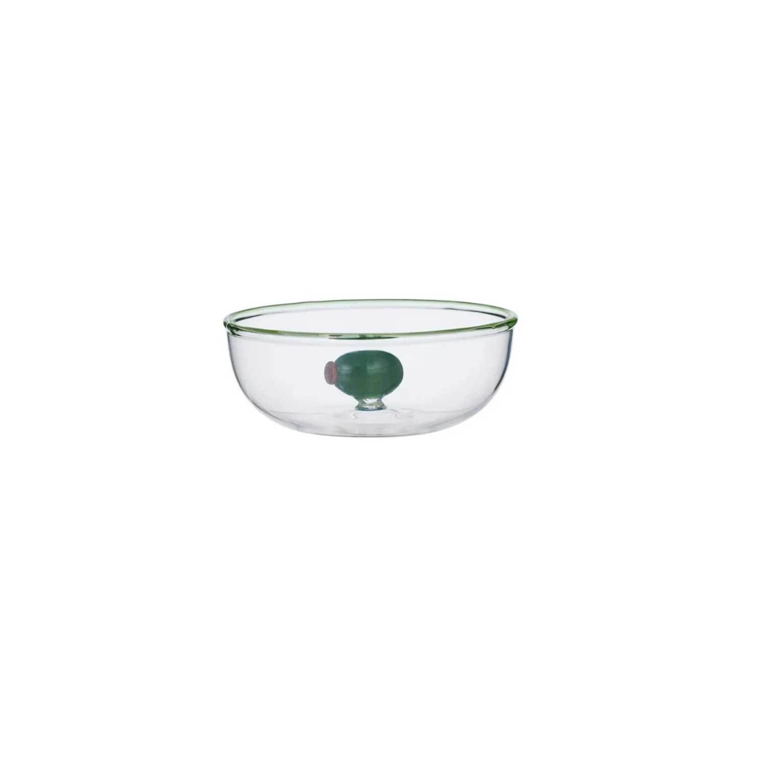 Olive Glass Bowl