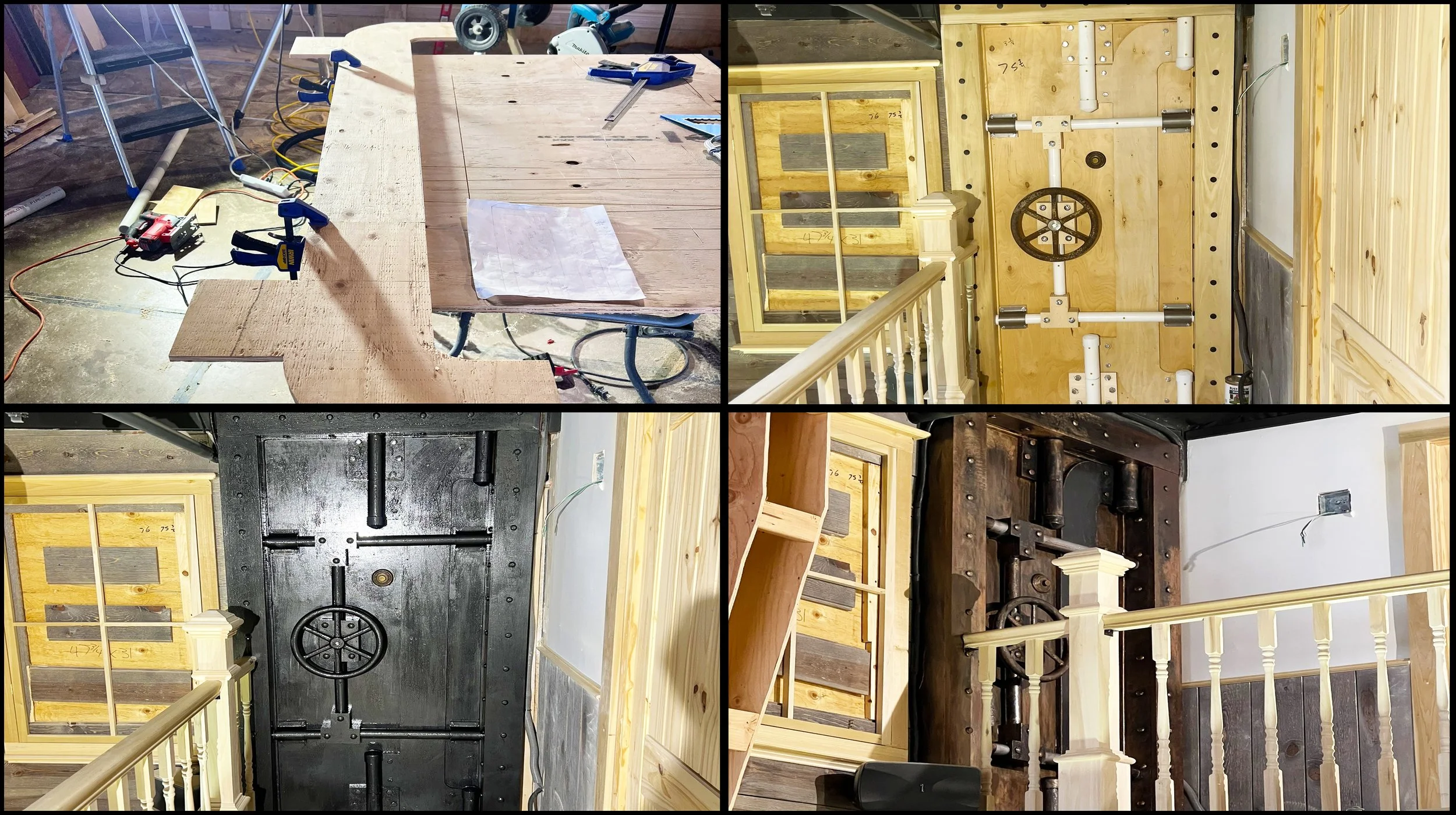   HAND-BUILT VAULT DOOR &amp; IRONWORK DETAILS  