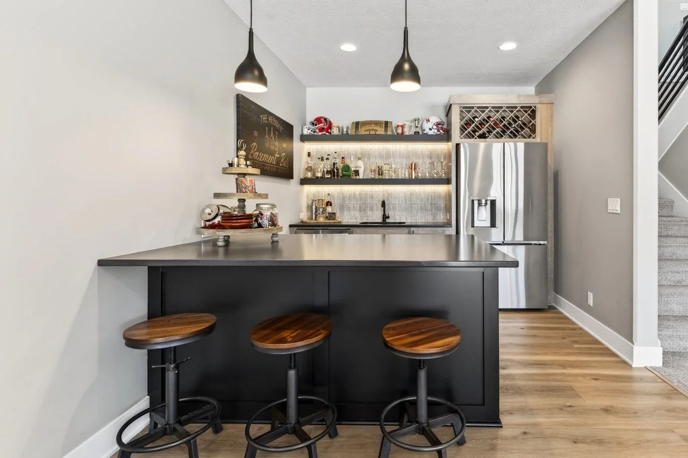 Your basement should feel just as special as the main floor!

Love this custom bar space for our client&rsquo;s walkout ranch. This family wanted their basement to feel like a light-filled living space that could host just as well as the main floor &