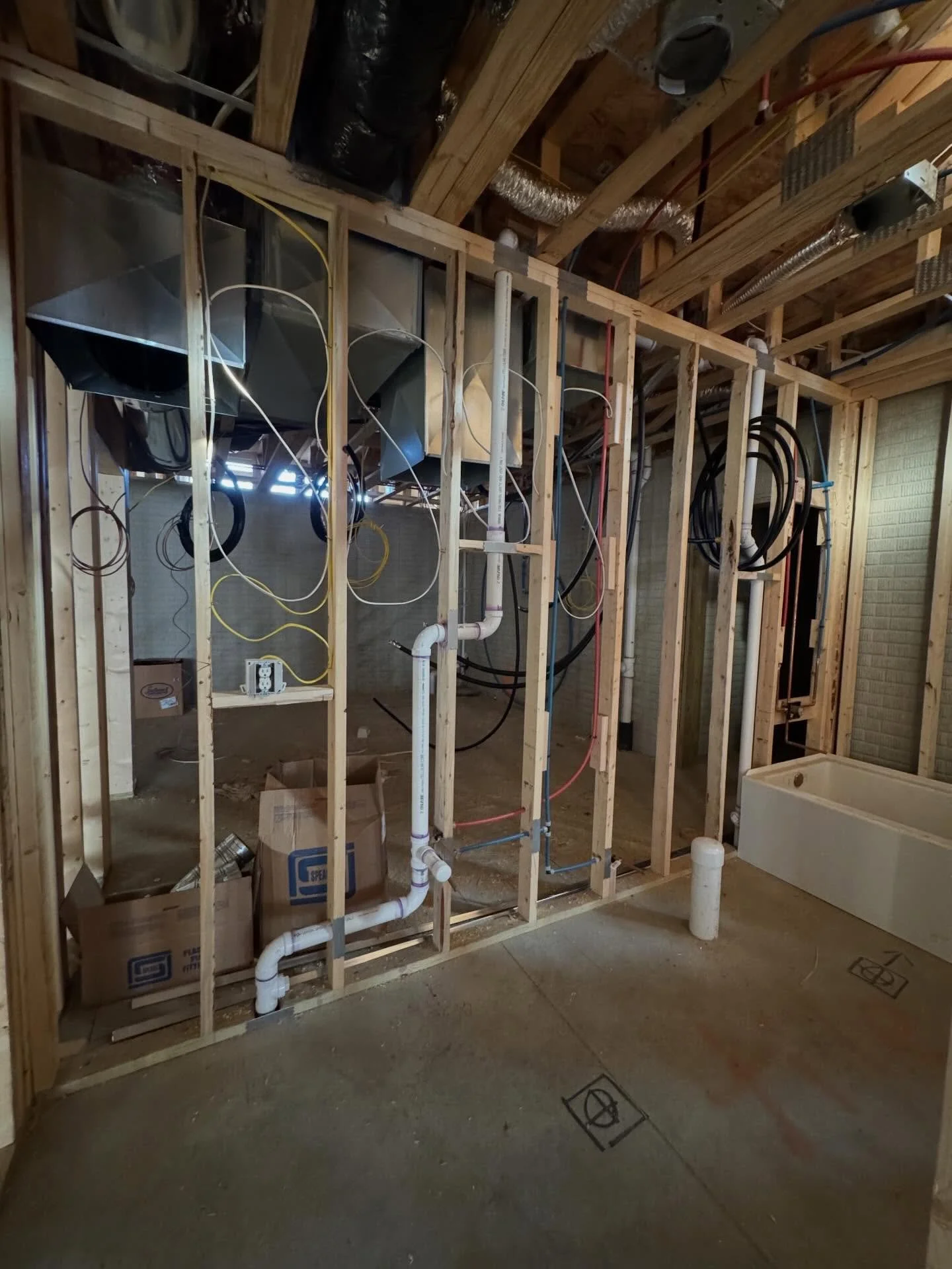 What you don&rsquo;t see matters just as much as what you do. 🏡

Before drywall, we walk every home and document all the details&hellip; from plumbing locations to TV backing and structural elements. 
This helps when the drywall is installed to know