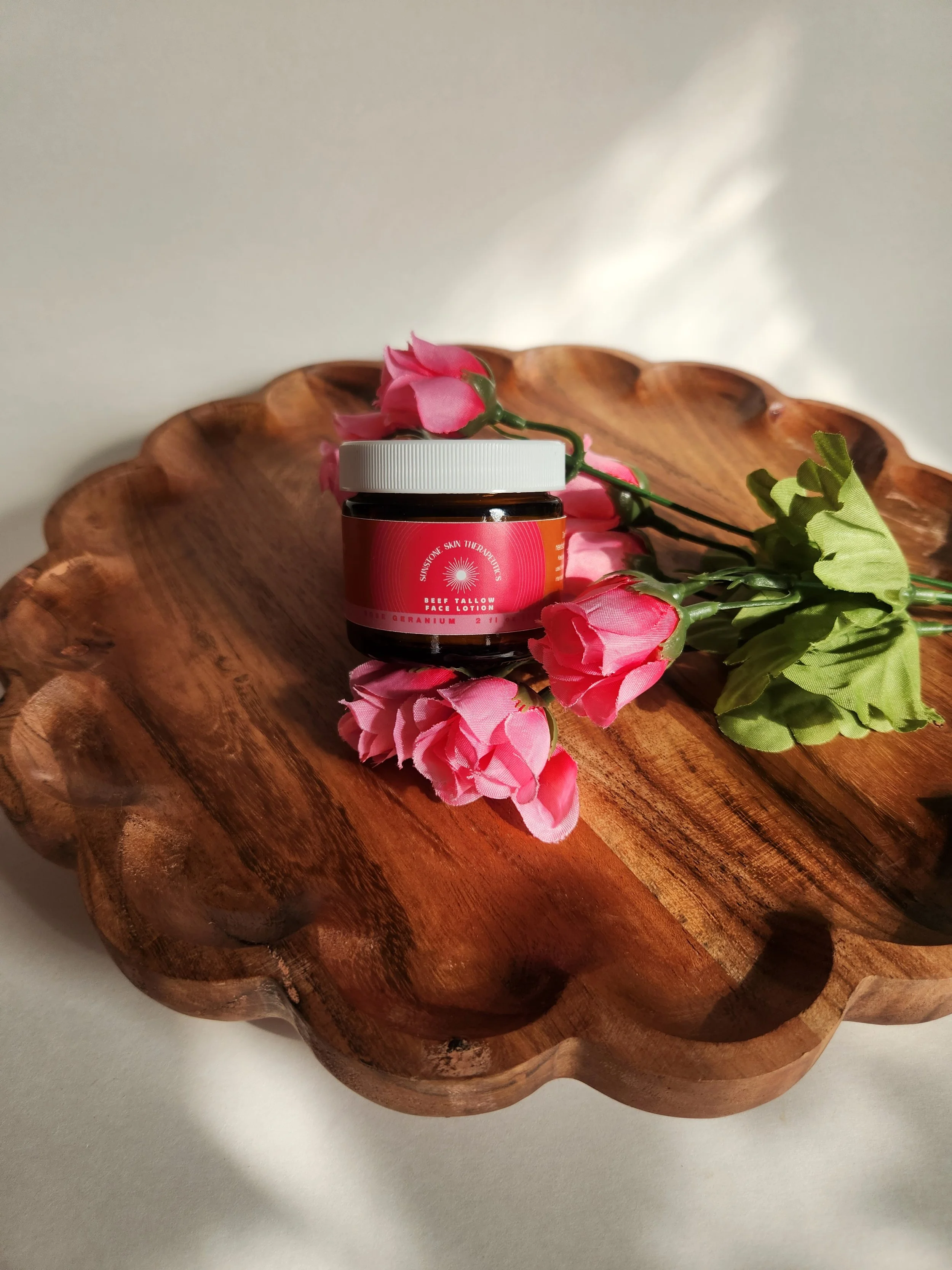 Rose Geranium Beef Tallow Face Lotion