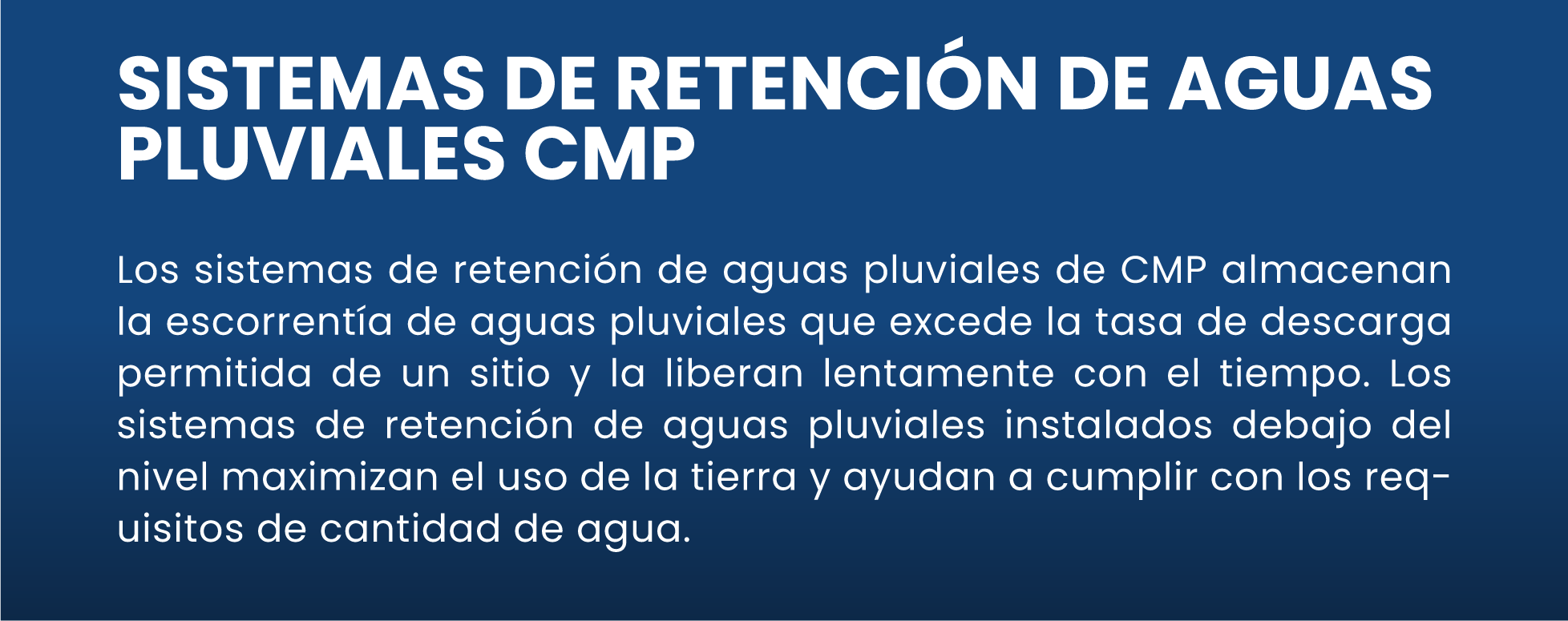SISTEMAS DE RETENCIÓN PLUVIAL CMP CONTECH MEXICO