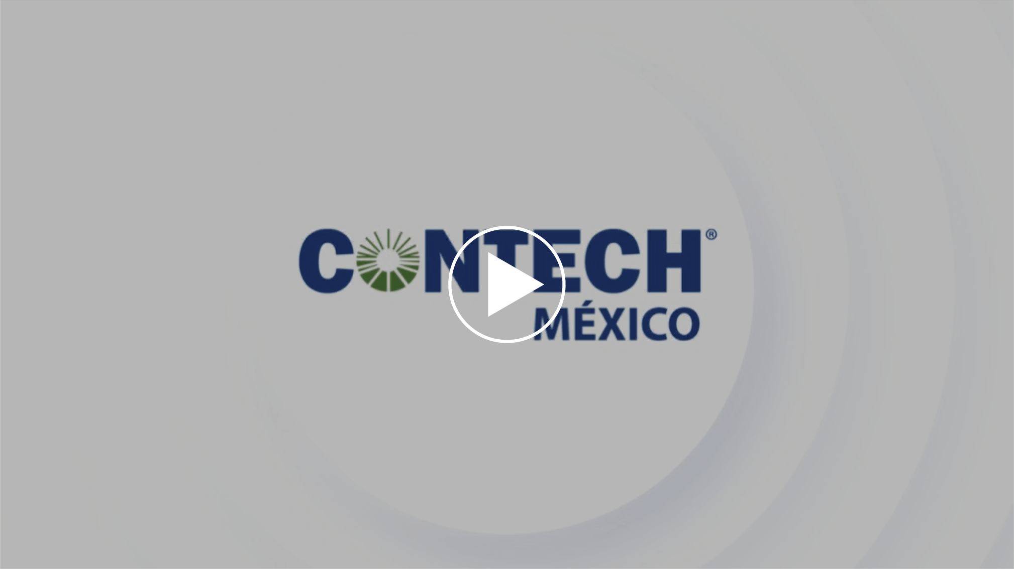 Logotipo de CONTECH México con un diseño circular y fondo gris