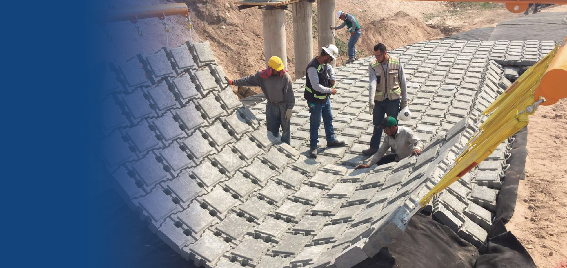 Armorflex para control de desbordamiento en presas y canales. CONTECH MÉXICO