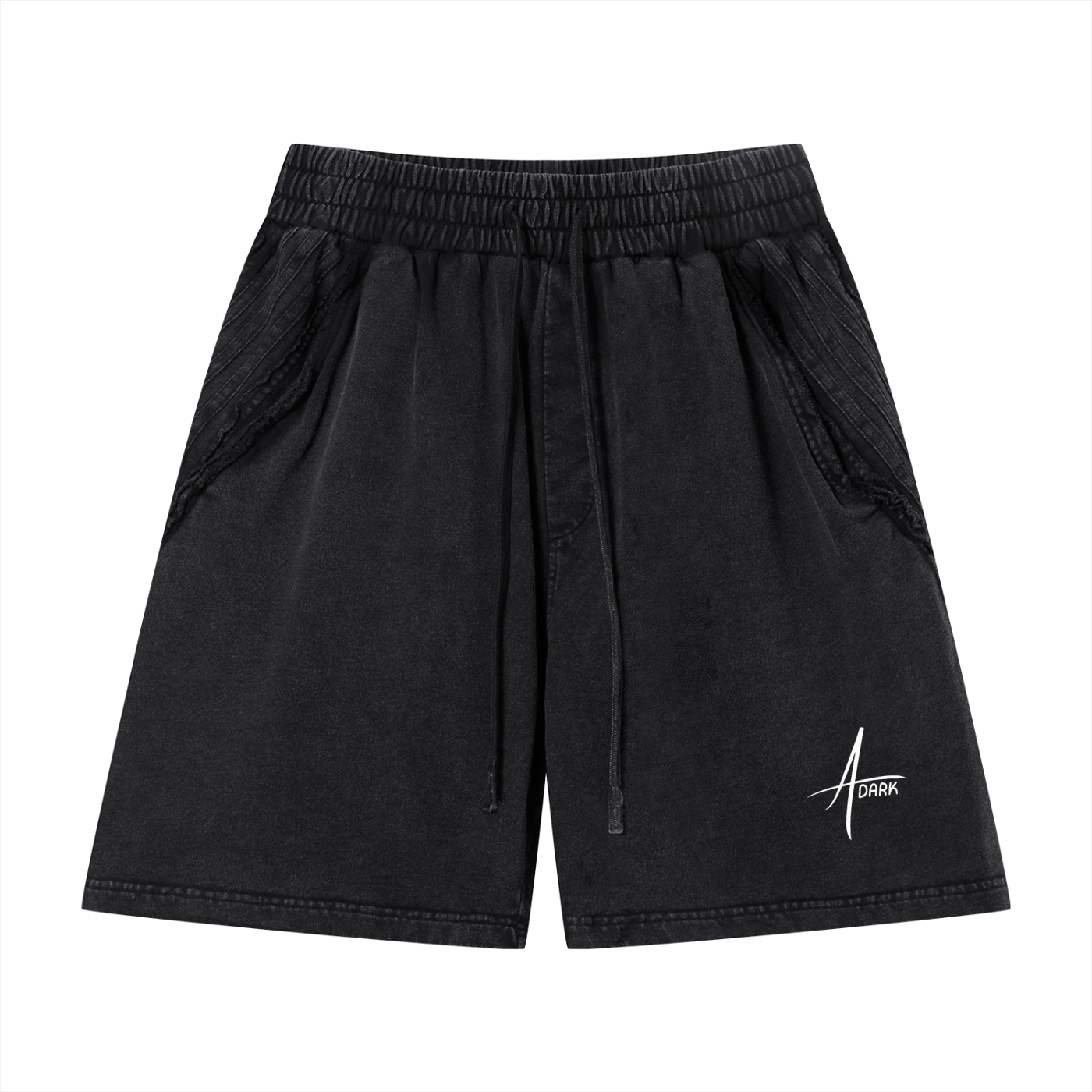 Unisex Vintage Wash Raw Edge Shorts