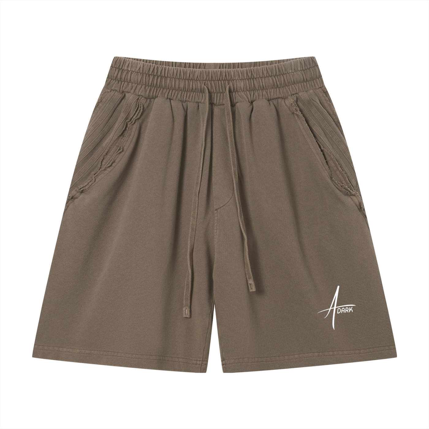 Unisex Vintage Wash Raw Edge Shorts