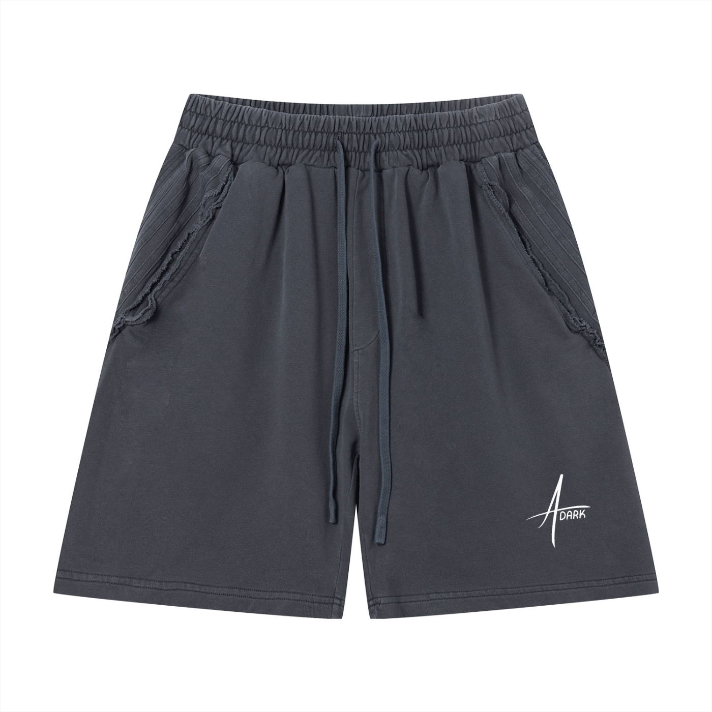 Unisex Vintage Wash Raw Edge Shorts