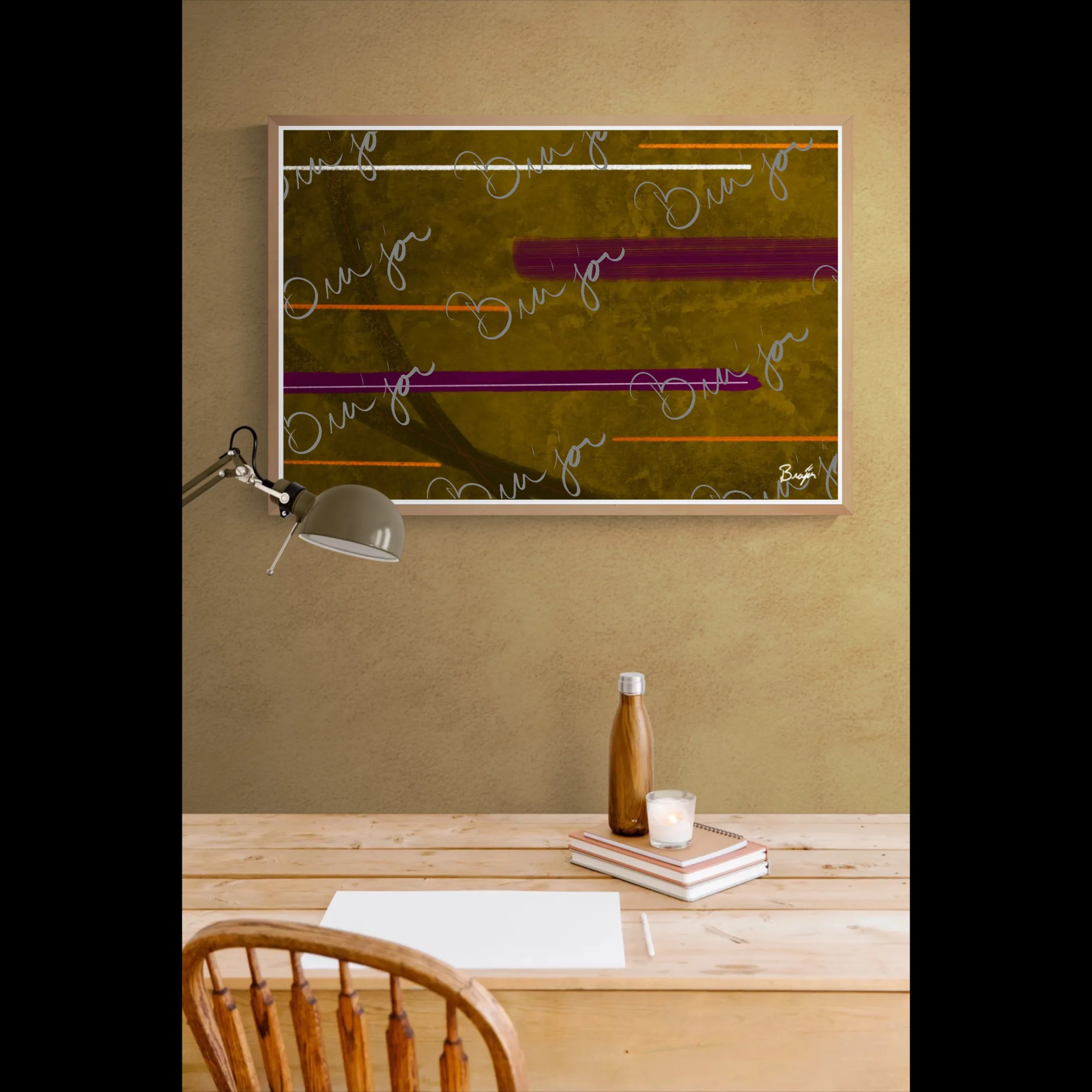 Framed Artwork - Title: Across