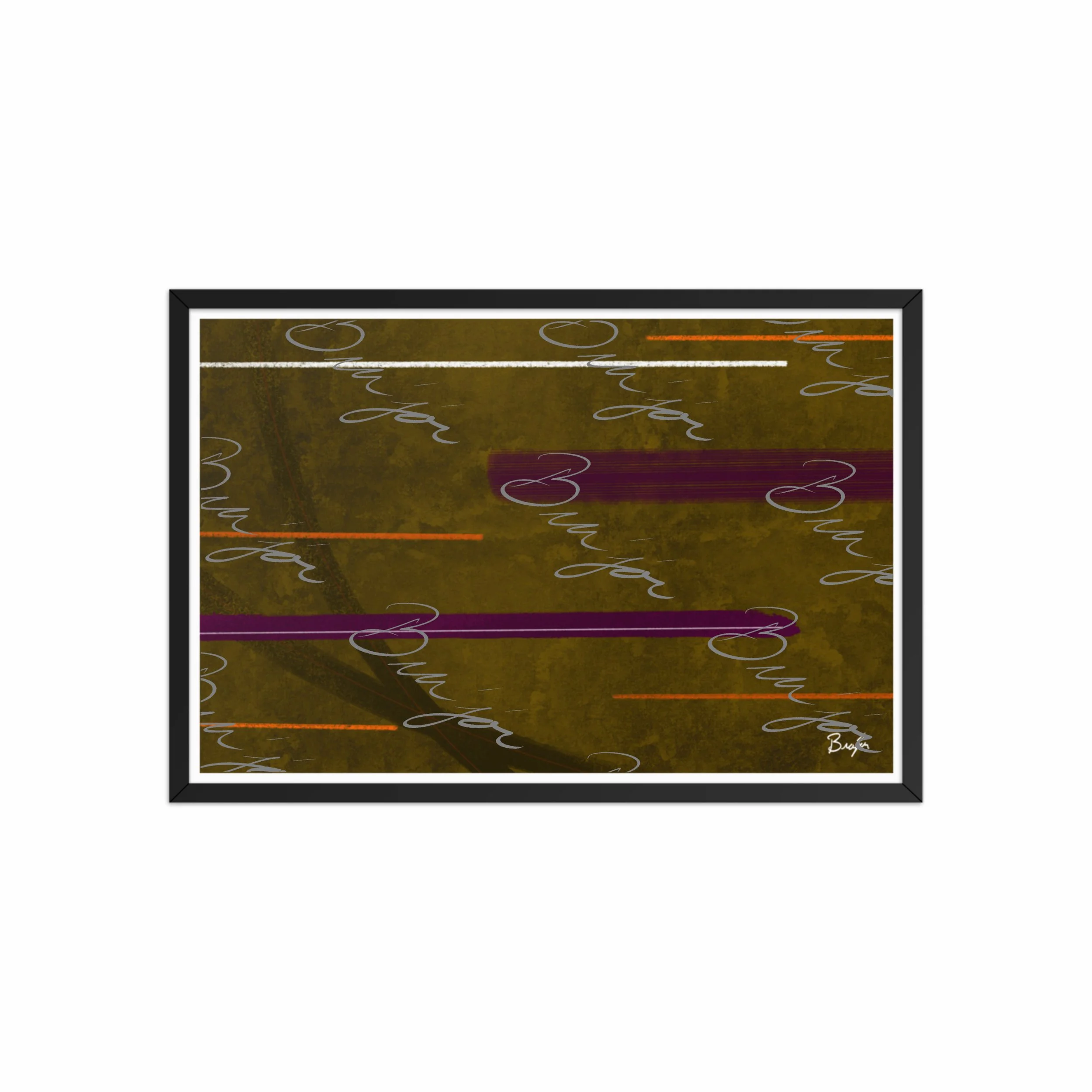 Framed Artwork - Title: Across